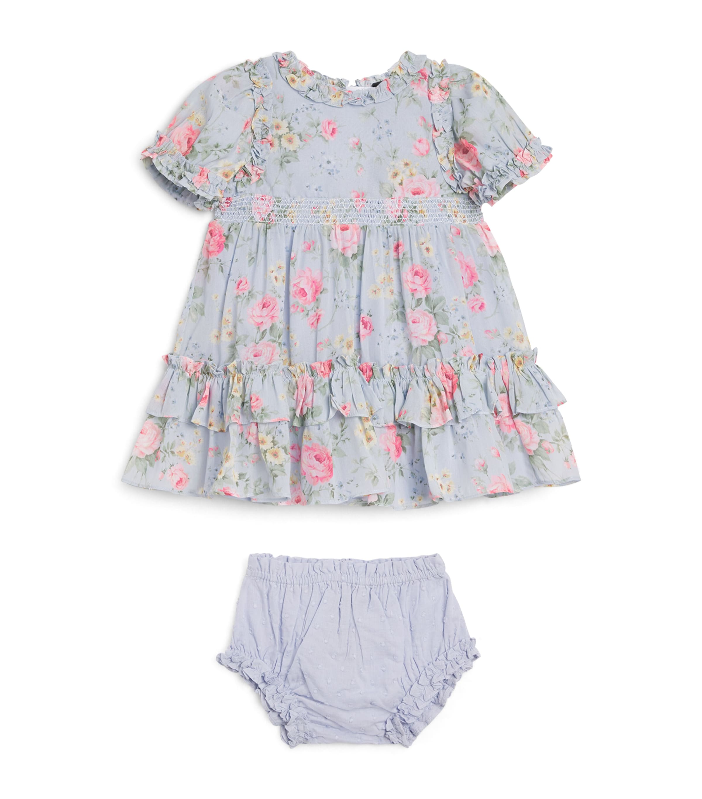 Needle & Thread Chiffon Pompadour Garden Dress (3-24 Months) | Baby Clothing | Dresses | Designers | Needle Thread