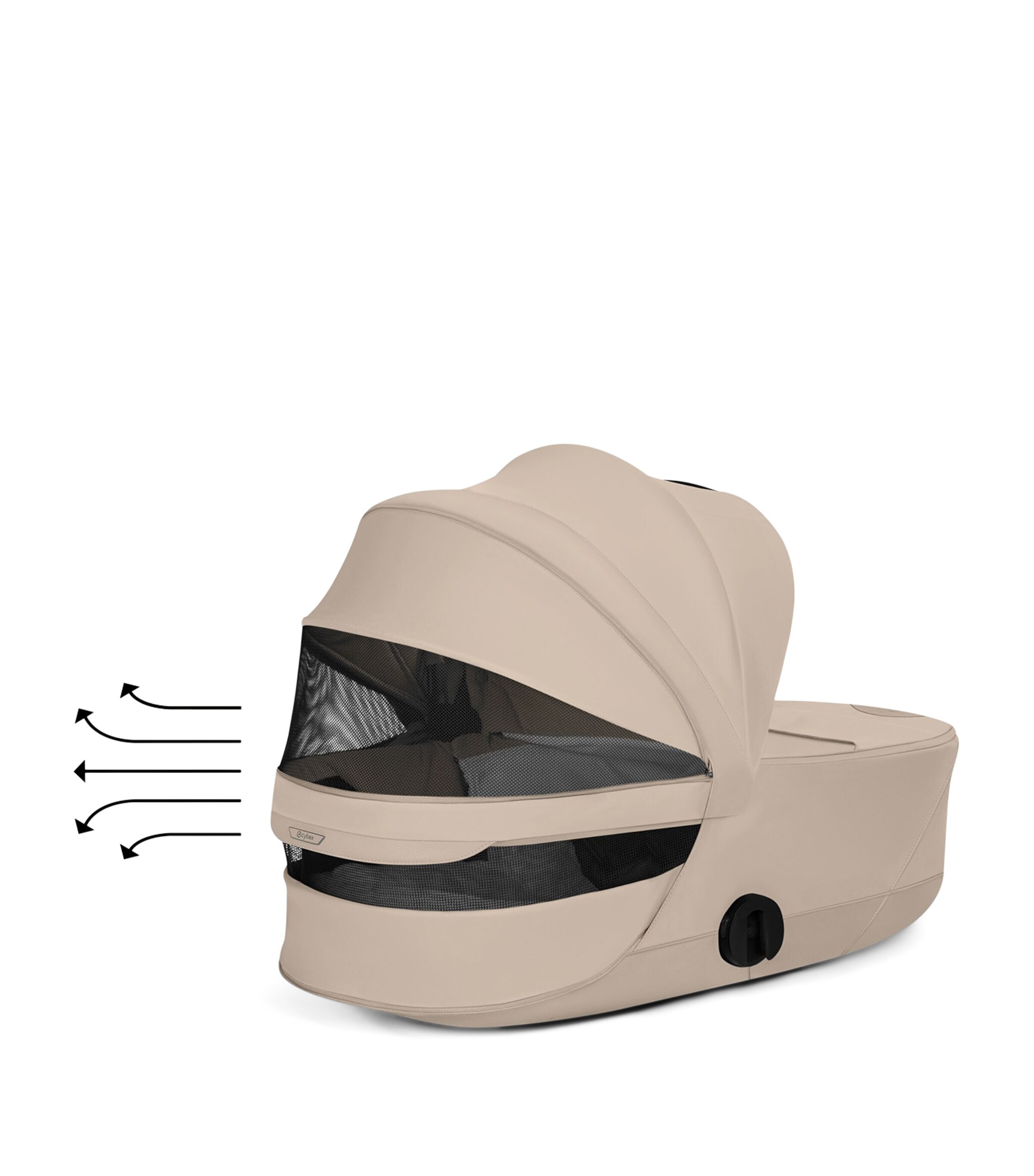 Cybex PRIAM Fold Lux Carrycot Style Collection Cozy Beige Image 9