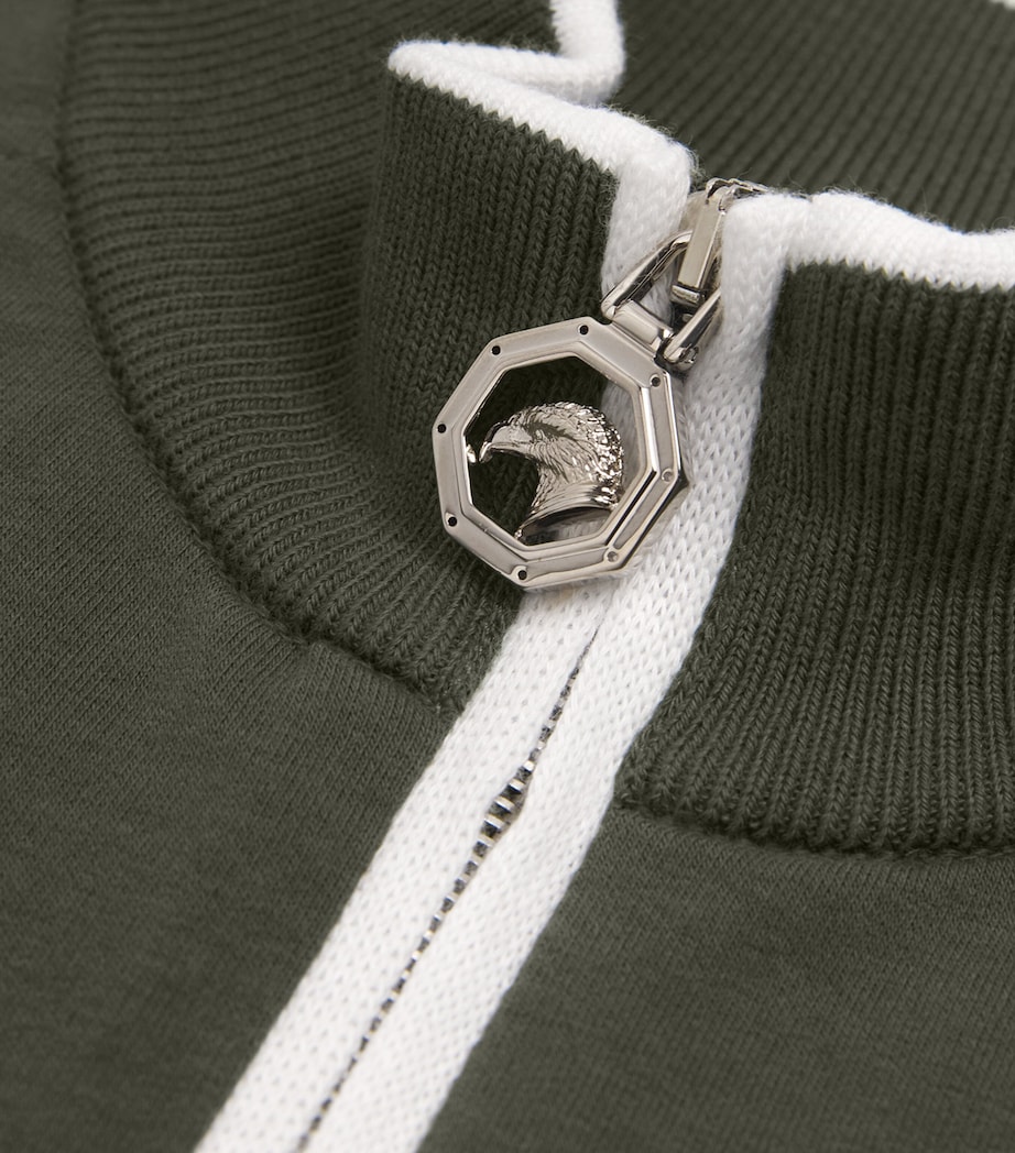 Stretch-Cotton Zip-Up Jacket (4-16 Years) 3325DARK GREEN Image 3