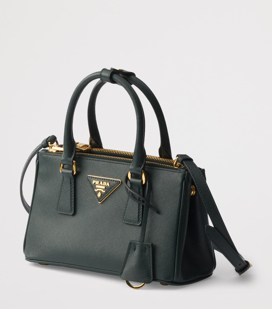 Prada Mini Saffiano Leather Galleria Top-Handle Bag Green Image 2
