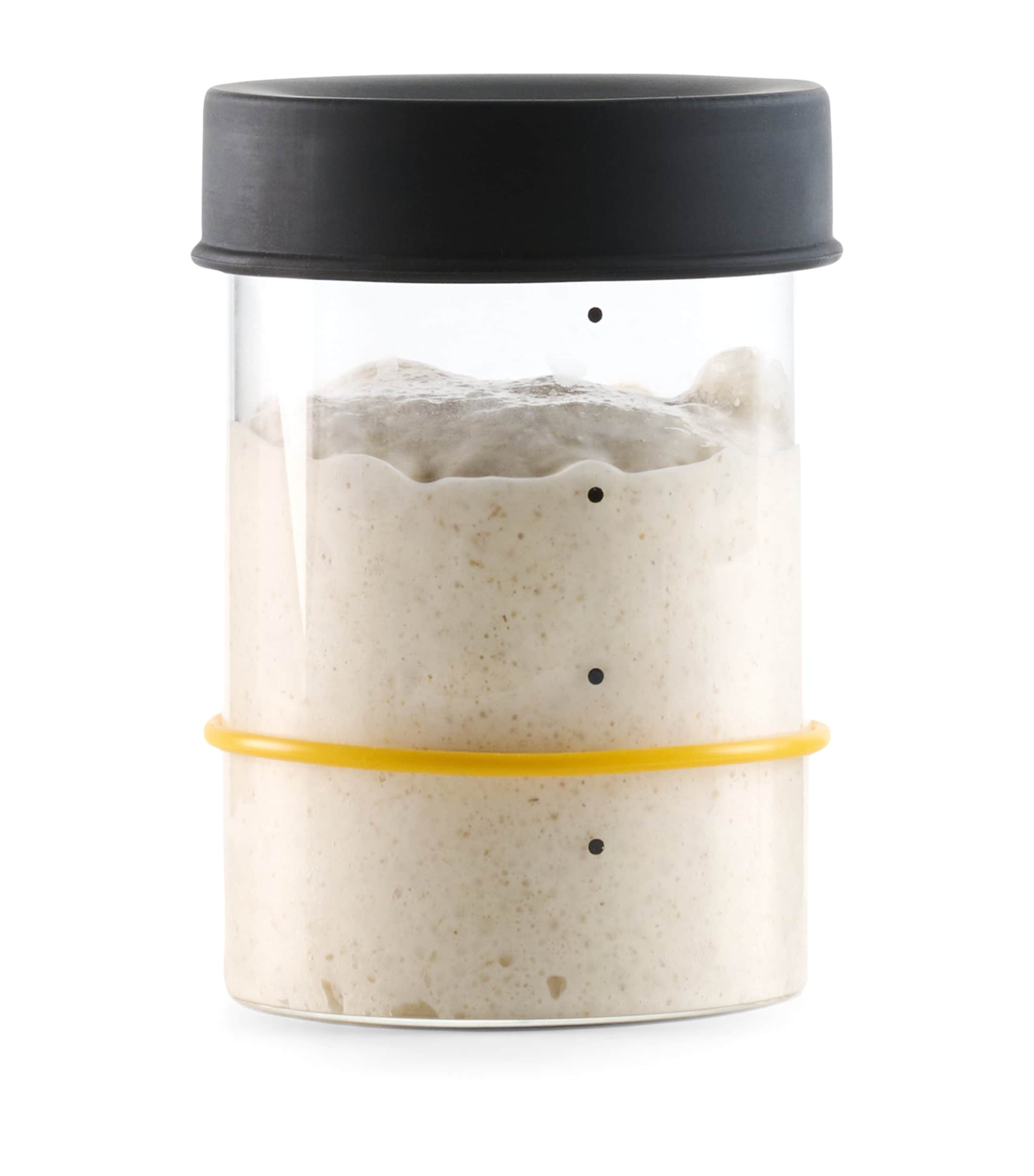 Glass Sourdough Pint Starter Jar (500ml) BLACK Image 2