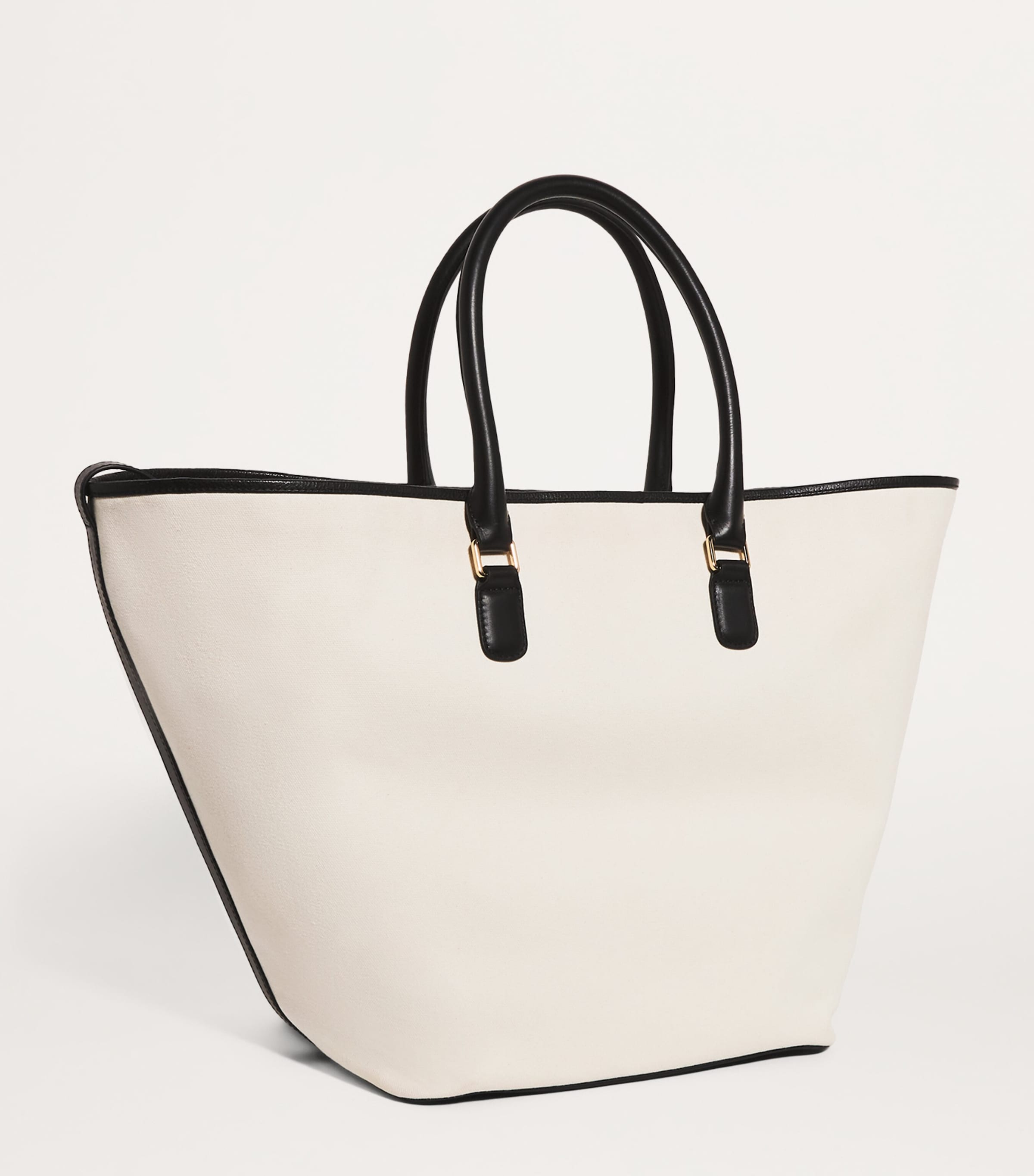 Large Canvas Slouchy Tote Bag CREAM Image 3