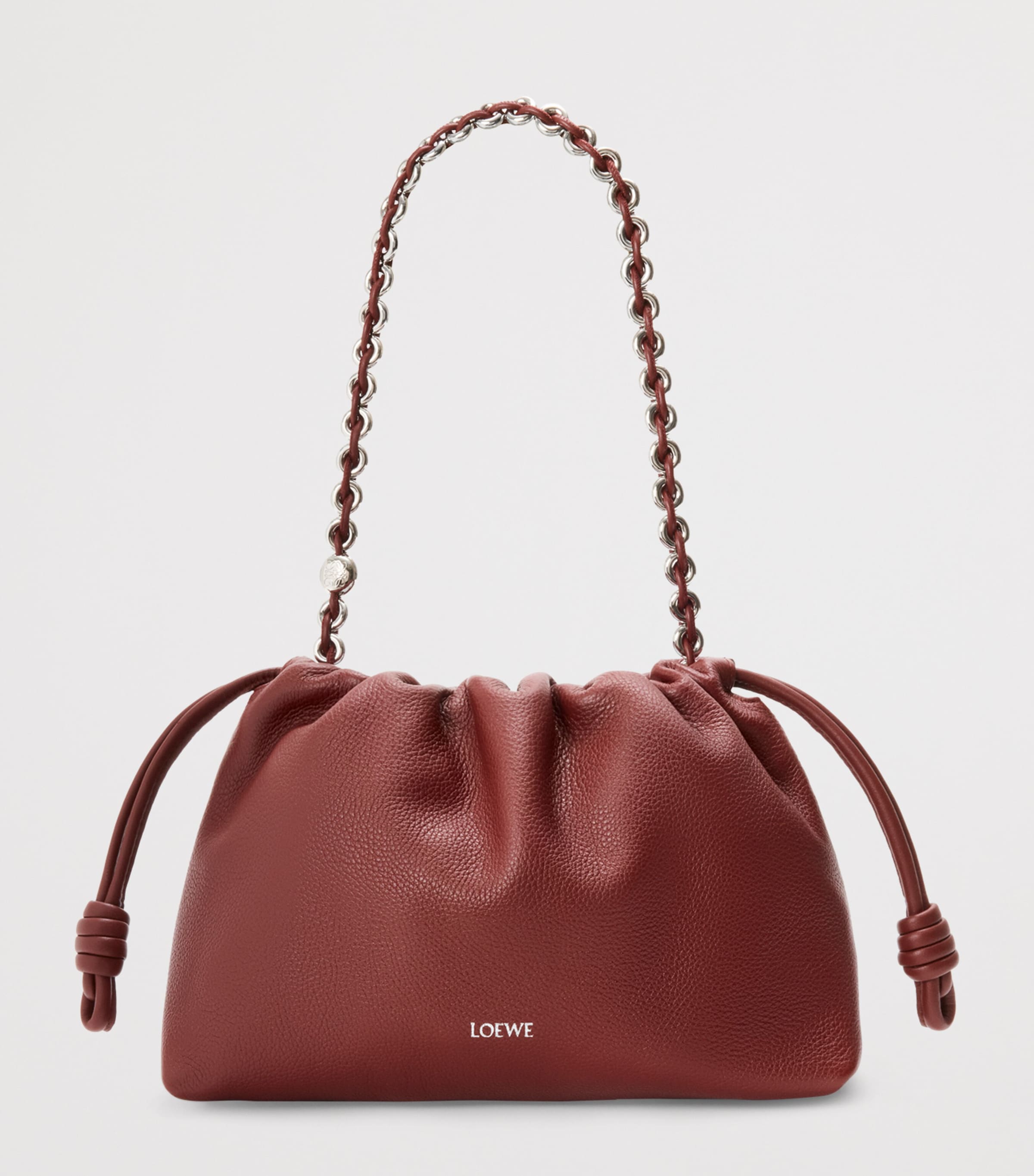 Medium Leather Flamenco Shoulder Bag MAHOGANY Image 2