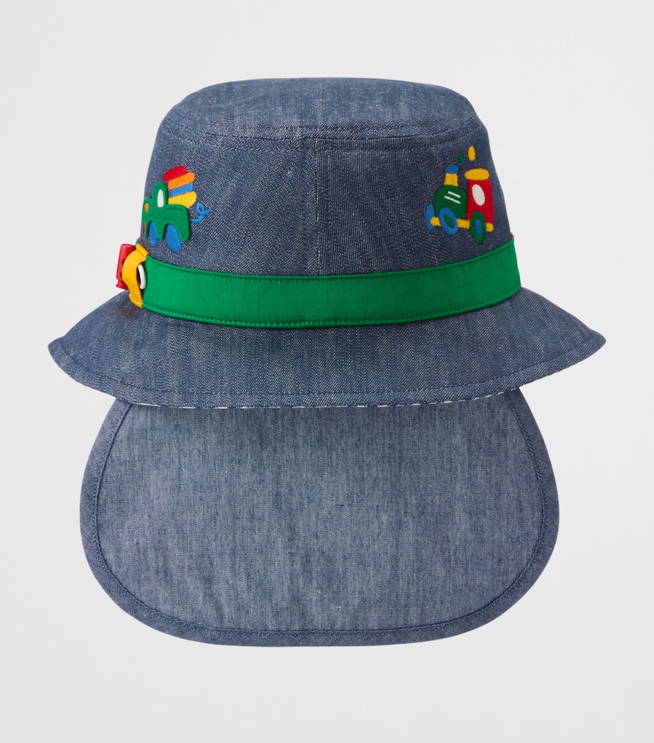Miki House Denim Embroidered Sun Hat Image 6