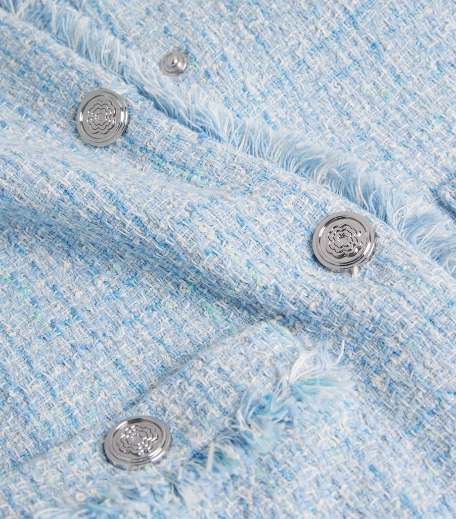 Tweed Cropped Jacket BLUE SKY Image 5