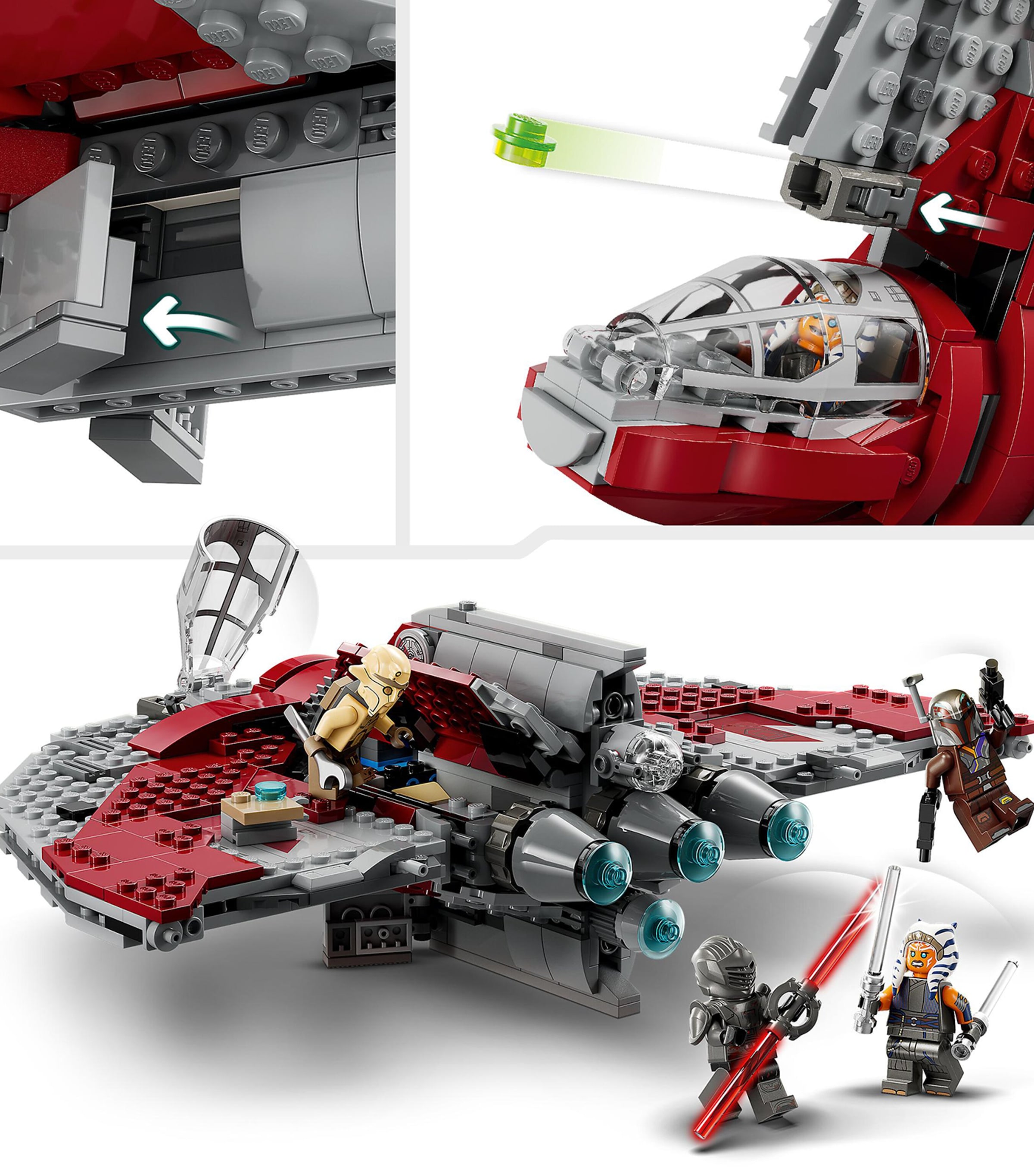 Lego Star Wars Ahsoka Tano's T-6 Jedi Shuttle 75362 Image 5