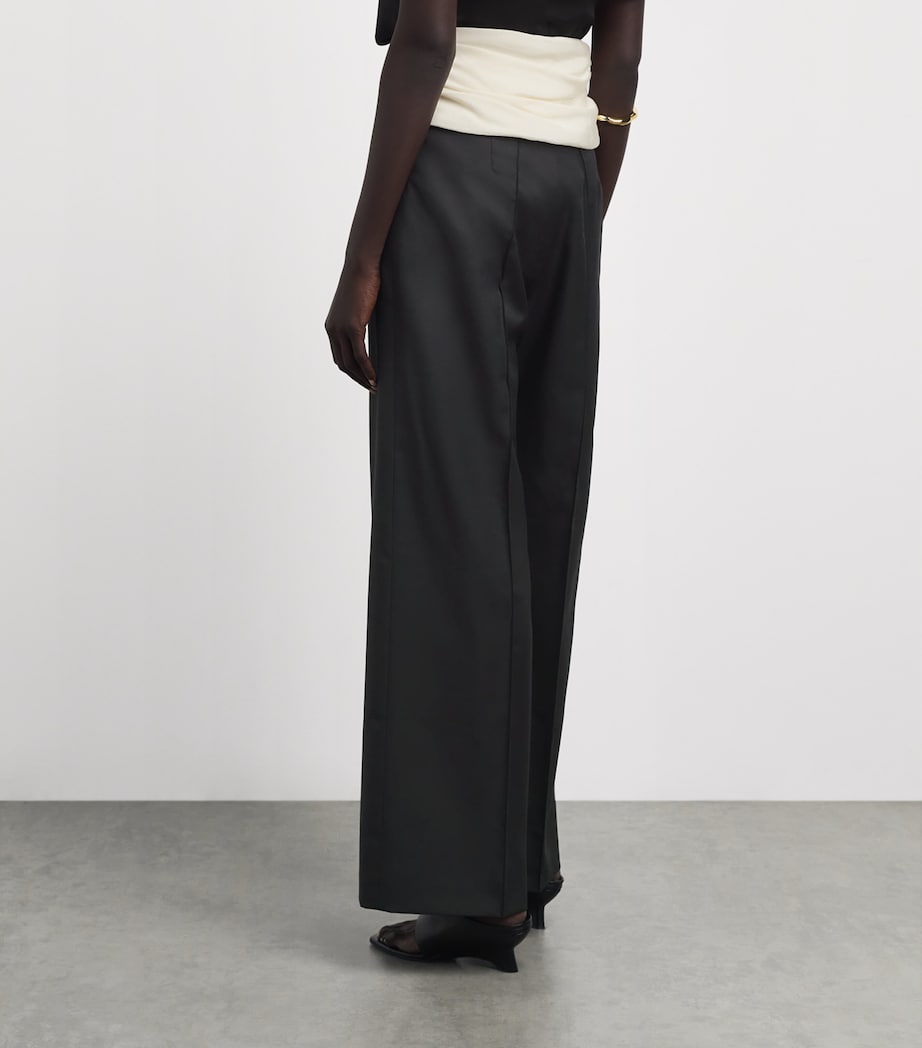 Voranida Womens Ruched-Detail Perrin Trousers Black Image 5
