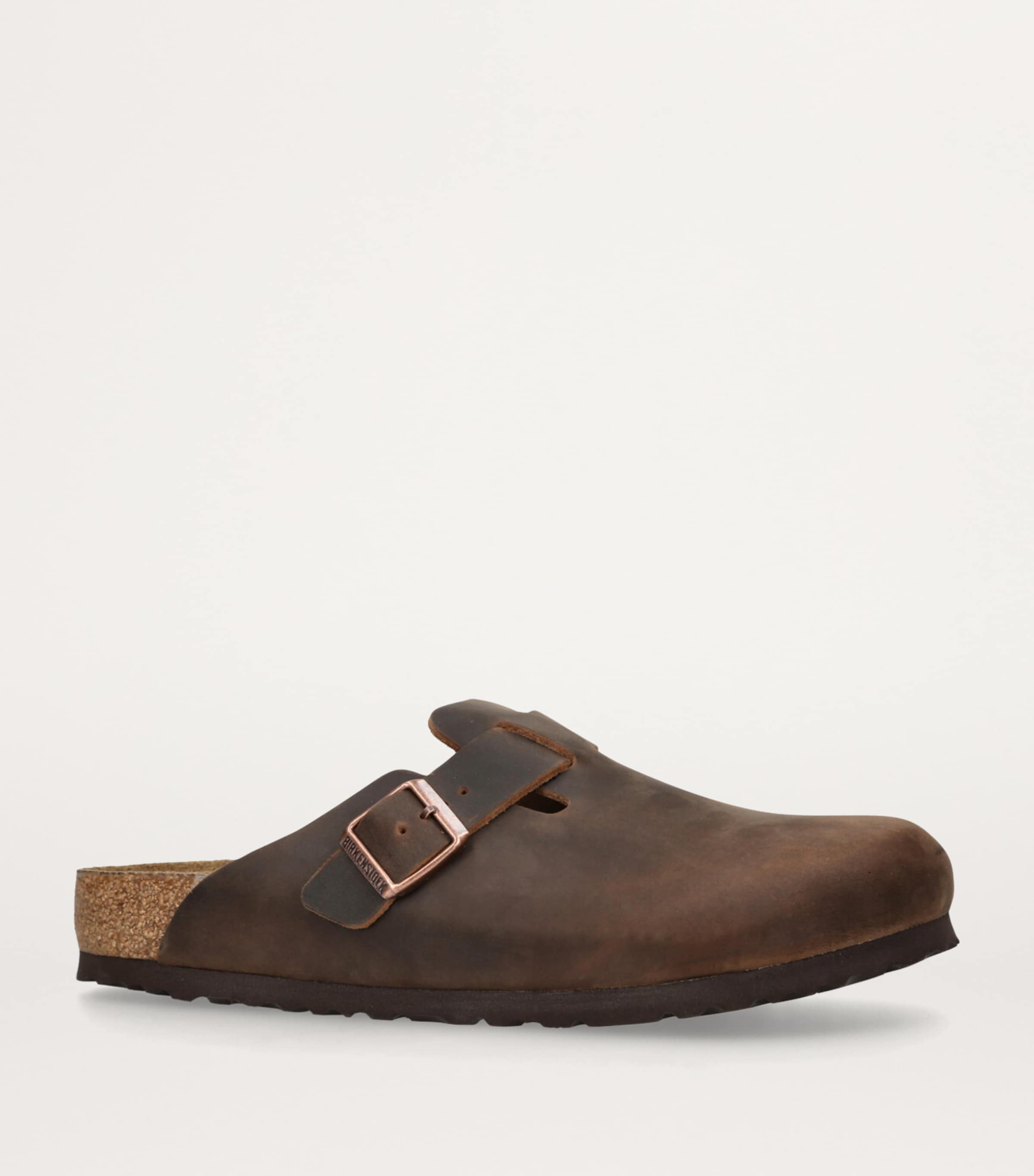 Birkenstock Oiled Leather Boston Clogs Brown Image 3
