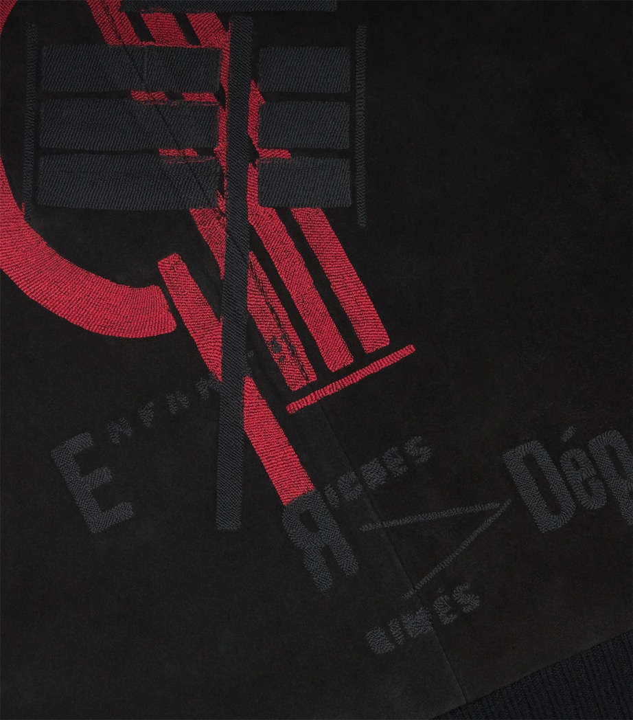 Suede Constructivist Bomber Jacket BLACK Image 5