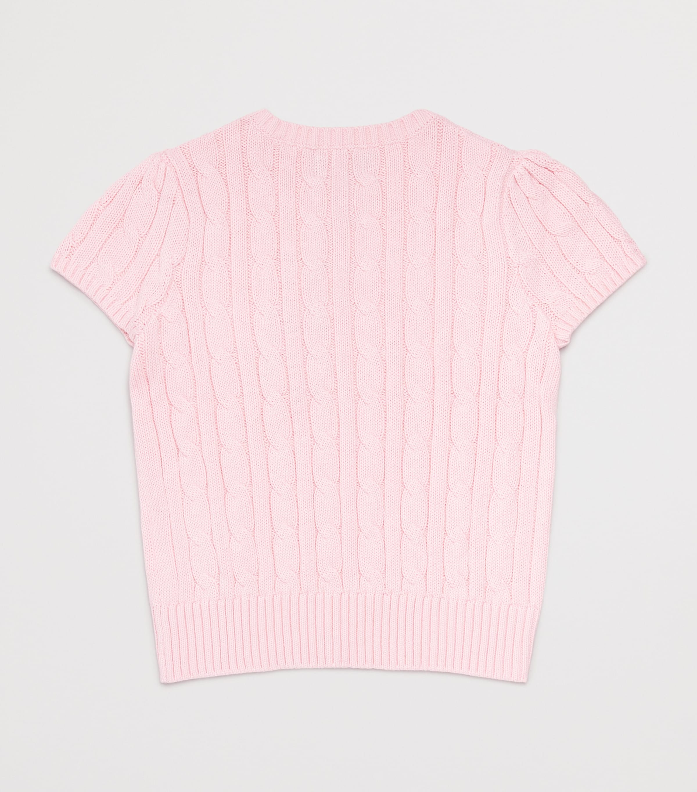 Cotton Cable-Knit Top (2-6 Years) PINK Image 2