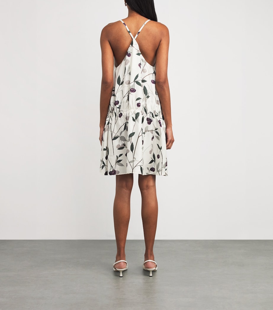 Silk High Summer Cherry Mini Dress 9200 CREAM Image 3