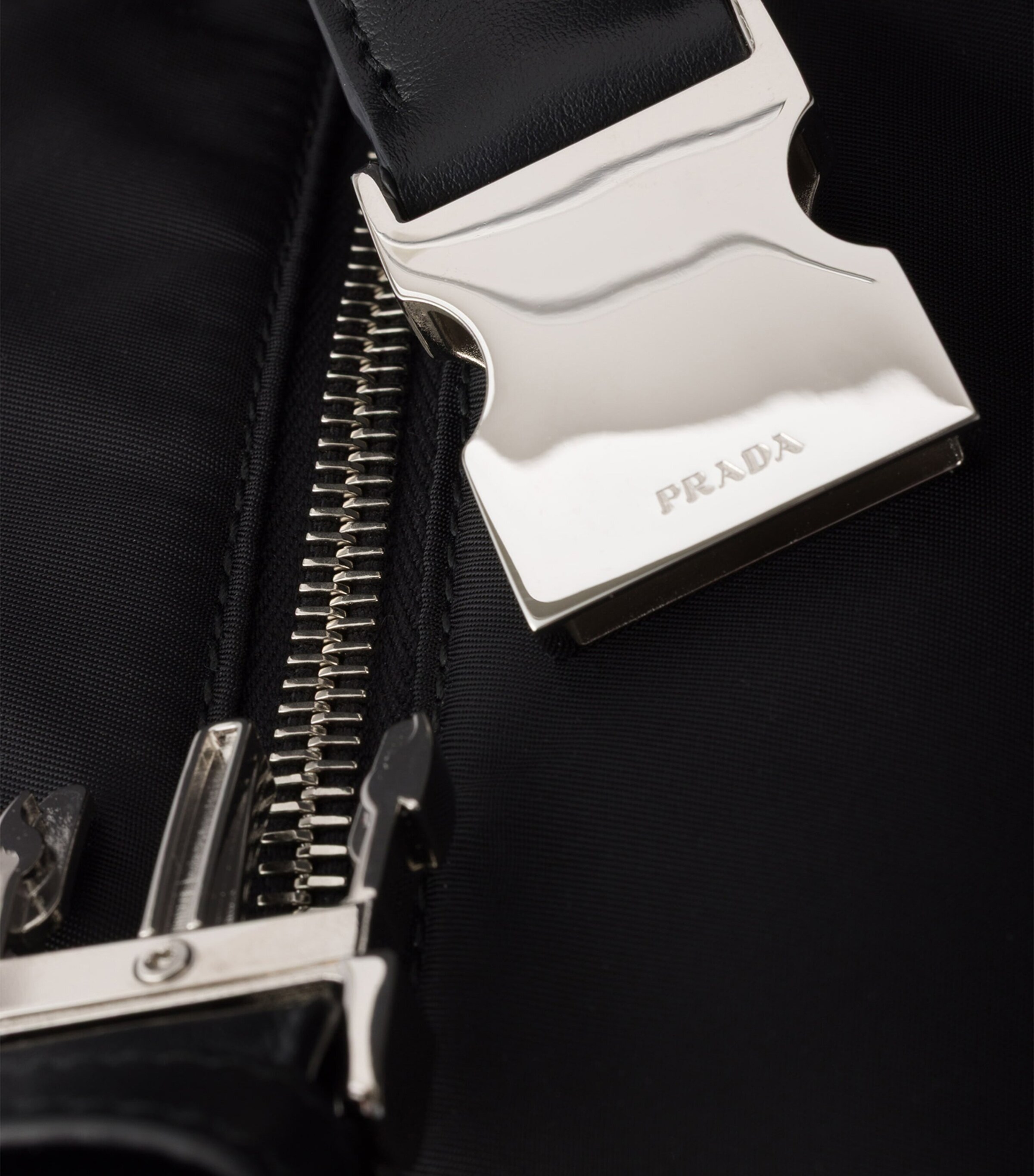 Prada Mini Re-Nylon Cherie Top-Handle Bag Black Image 8