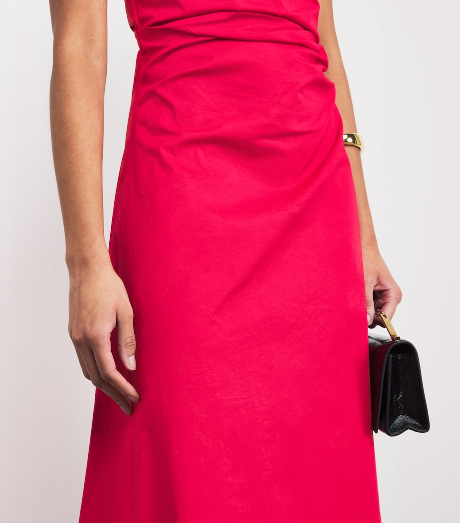 STAUD Womens Silk-Blend Phare Maxi Dress Chry Cherry Image 5