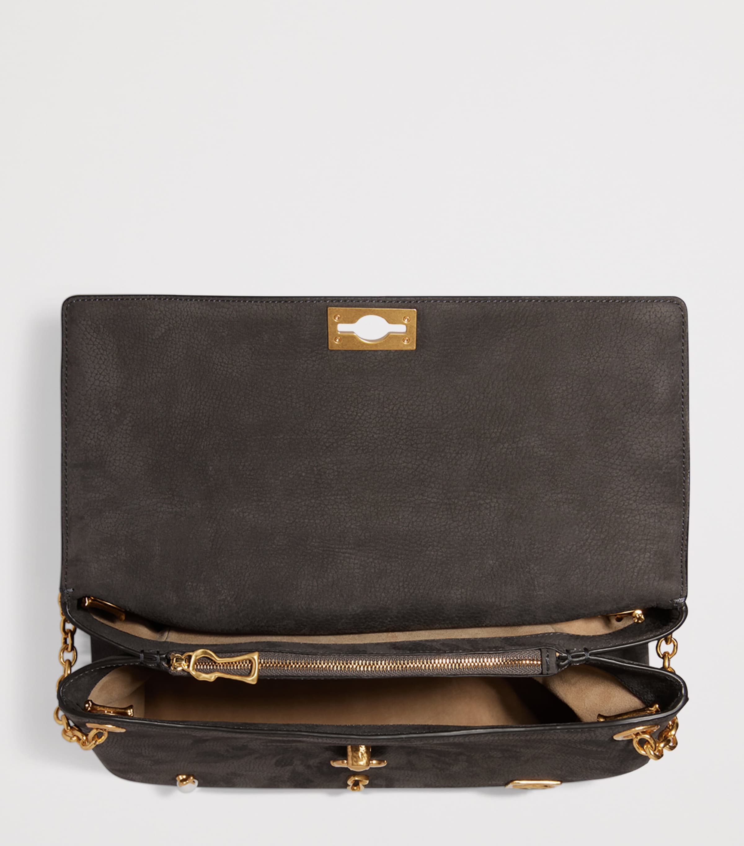 Schiaparelli Leather Secret Bijoux Top-Handle Bag Dark Grey Image 6