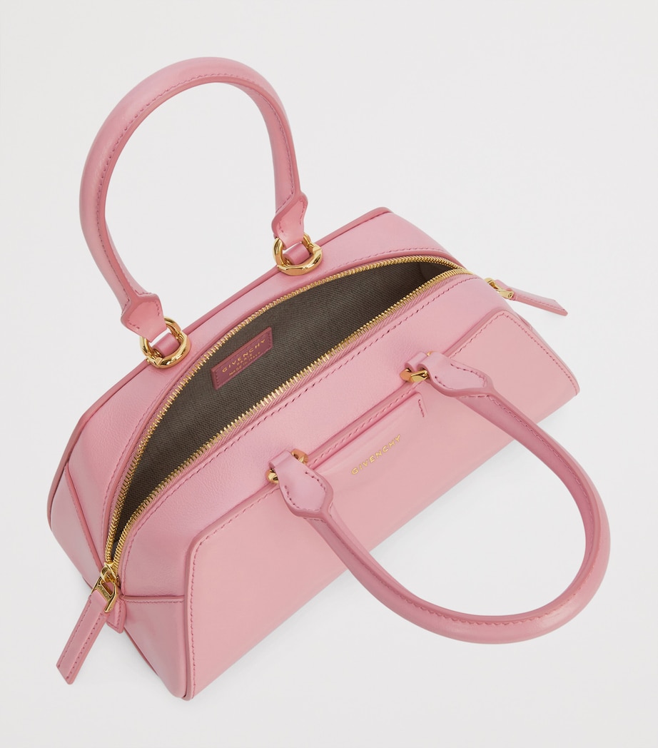 Mini Leather Antigona Cube East-West Top-Handle Bag FLAMINGO Image 5