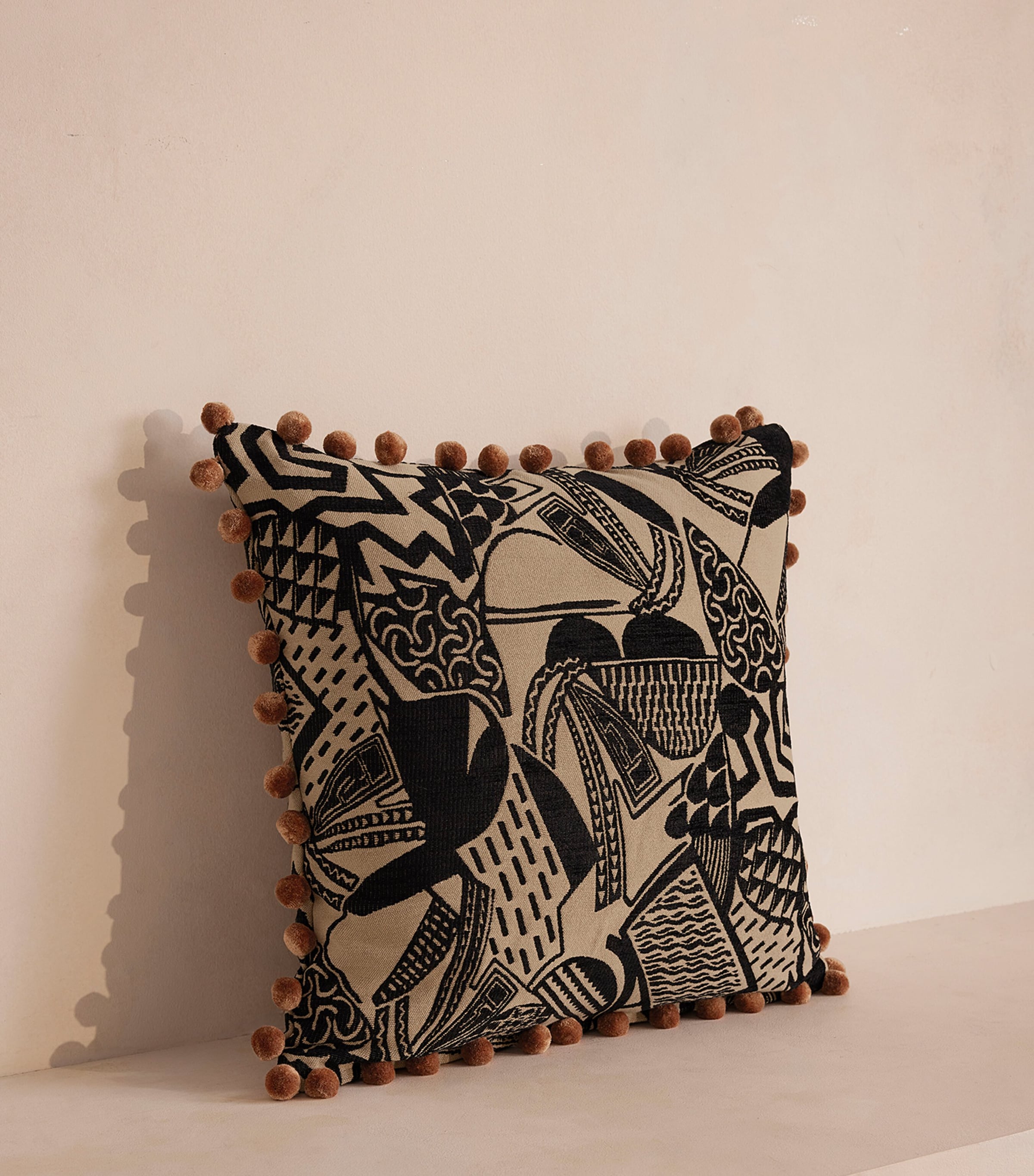 Soho Home Jacquard Daxton Cushion (50cm x 50cm) Neutral Image 2