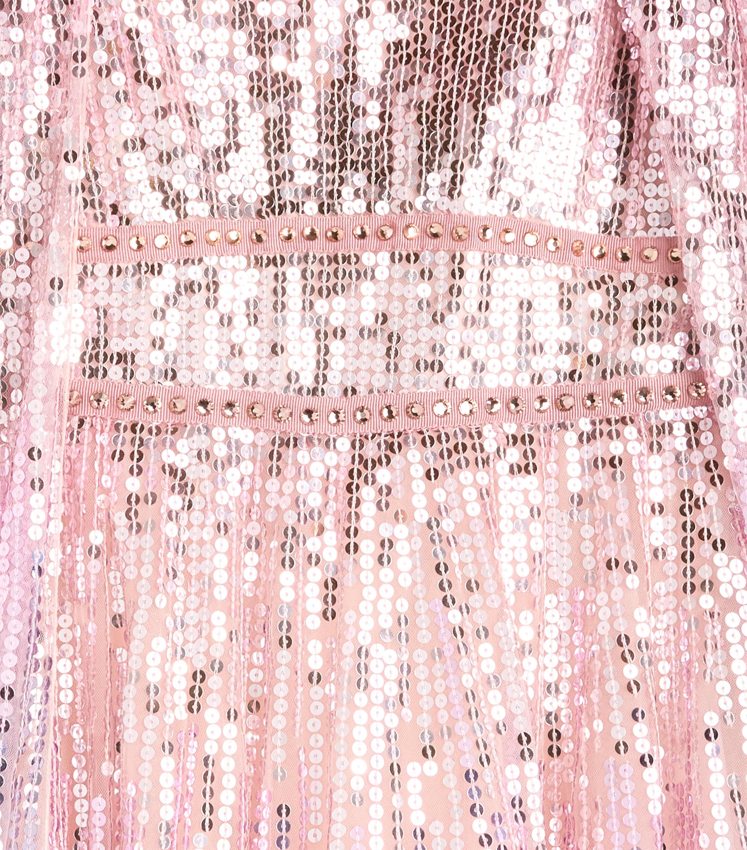 Jenny Packham Kids Sequin Long-Sleeve Dress (6-10 Years) Sugar Image 3