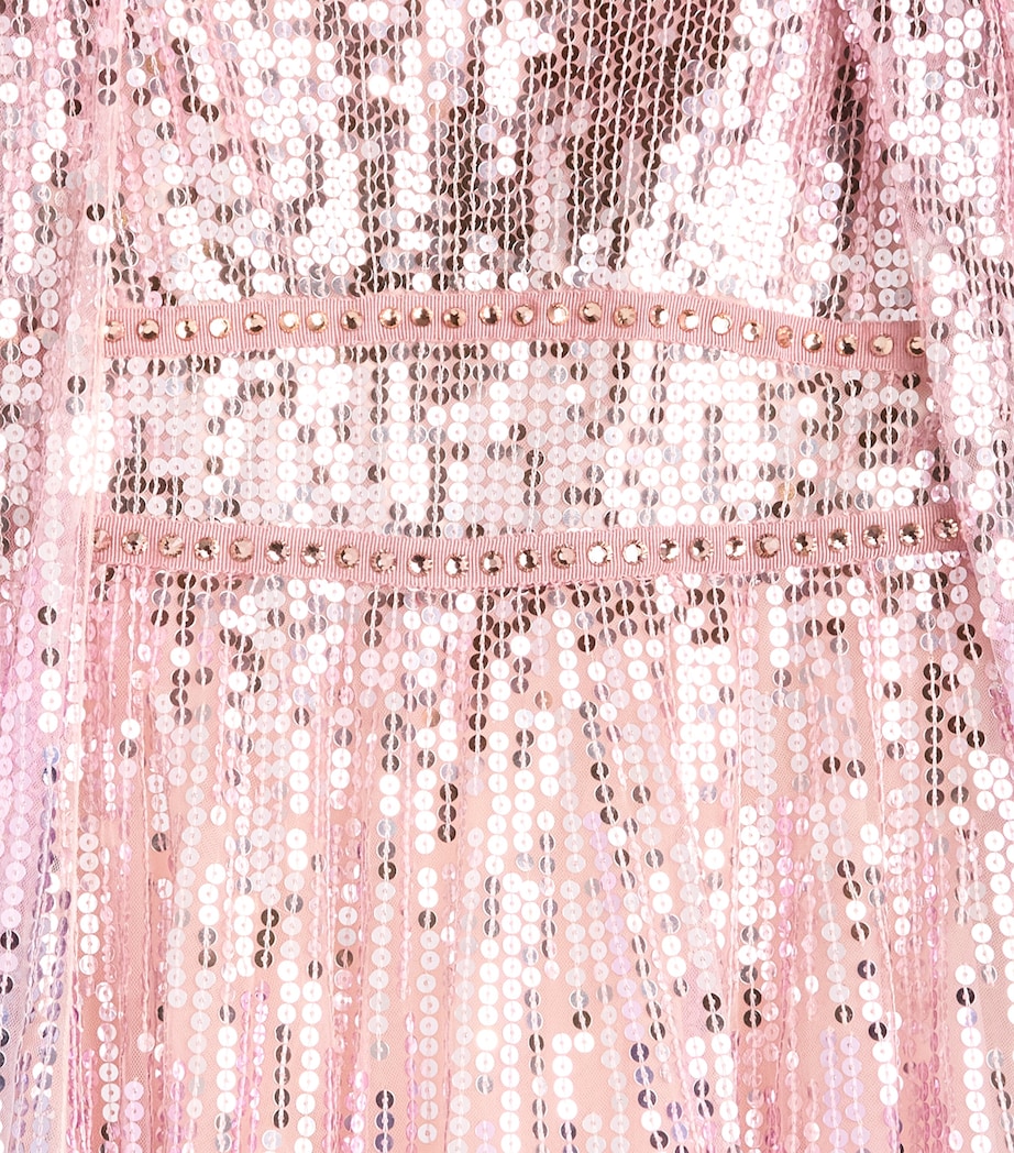 Jenny Packham Kids Sequin Long-Sleeve Dress (6-10 Years) Sugar Image 3