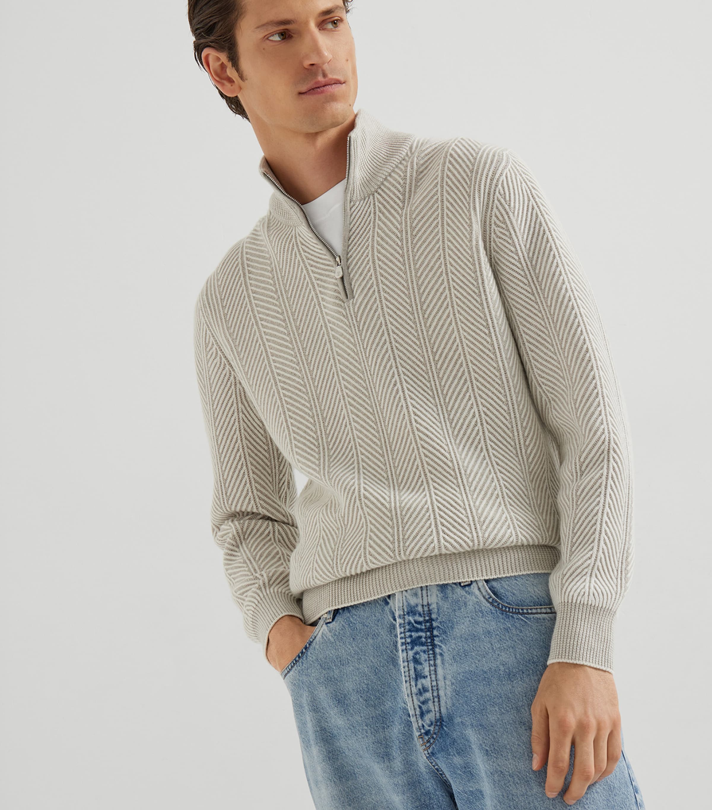 Cashmere Quarter-Zip Sweatshirt CFZ60 Image 2