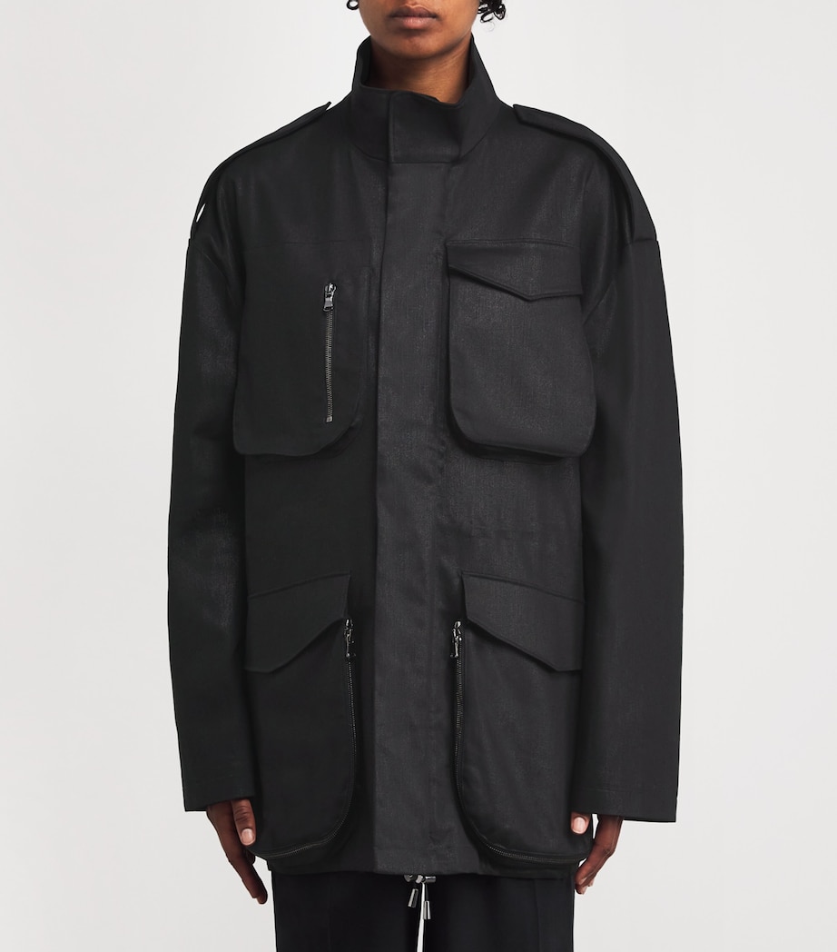 Shimmer Meryl Parka BLACK Image 3