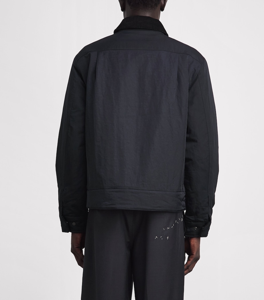Fred Perry Mens Padded Caban Jacket Navy Image 5