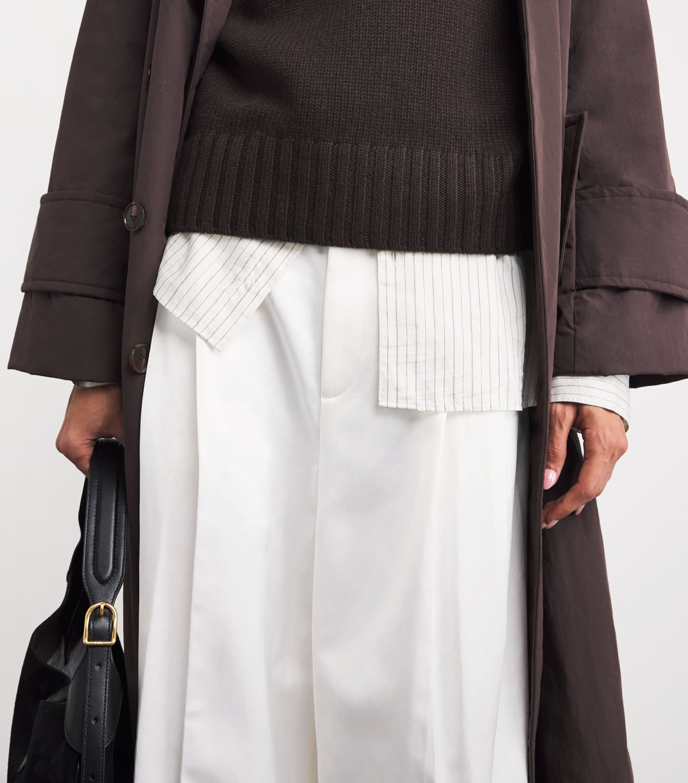 Wide-Leg Tailored Trousers CREAM Image 6