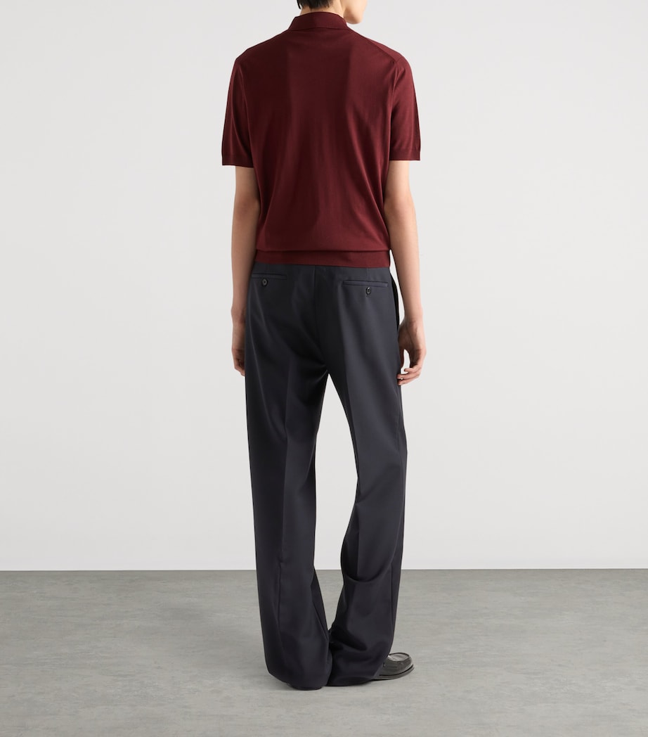 Superfine Wool Polo Shirt F0399 Image 5