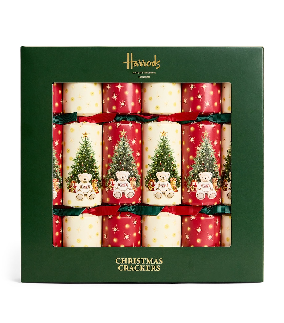 Harrods Harrods Bear Christmas Crackers (Set of 6) Ivory Image 1