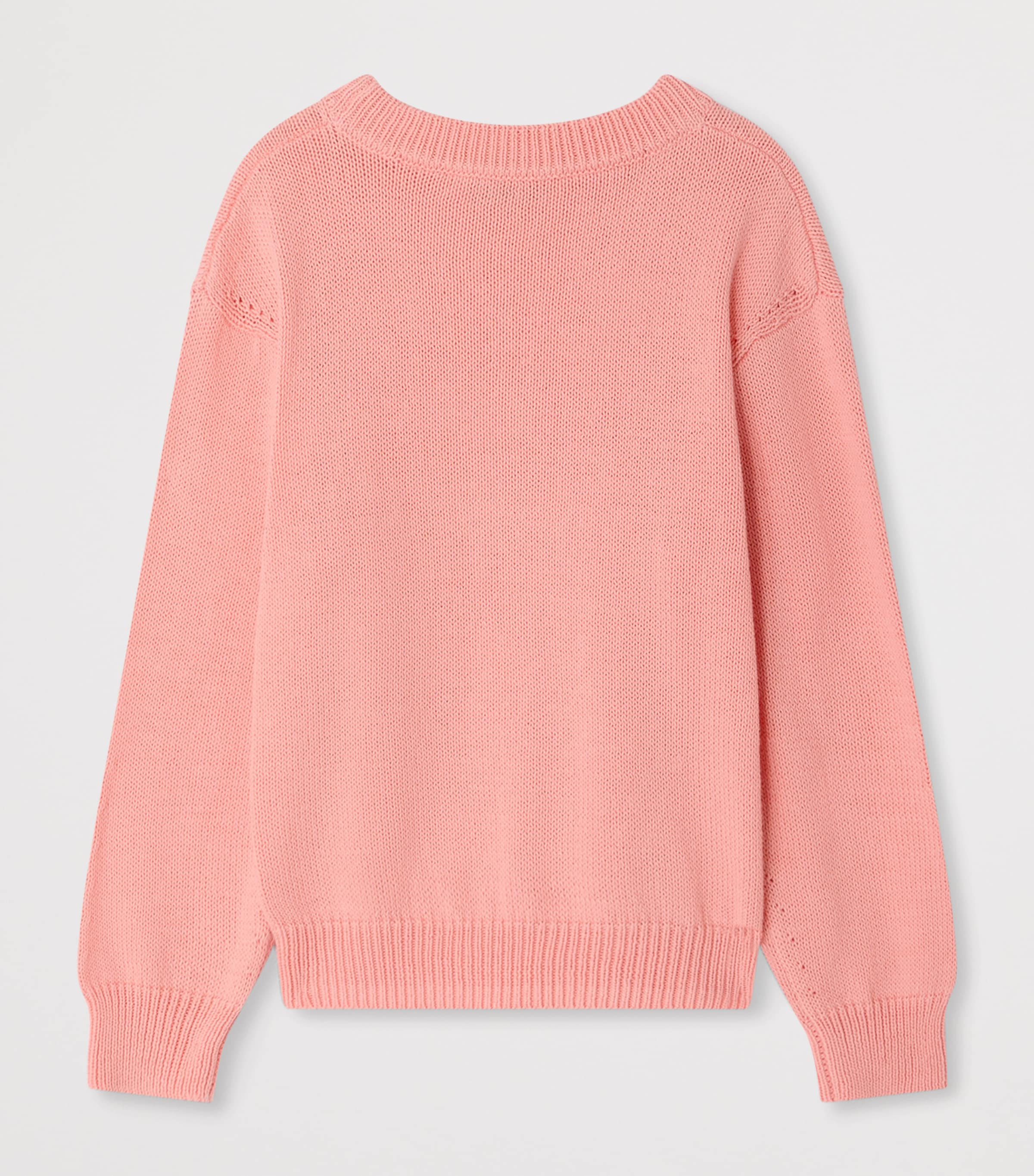 Cotton Jacquard Logo Sweater (10-14 Years) ROSE BONBON Image 2