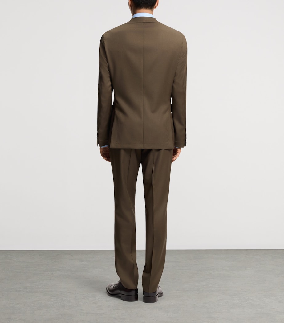 BOSS Mens Wool-Mohair Straight Fit Blazer Image 3