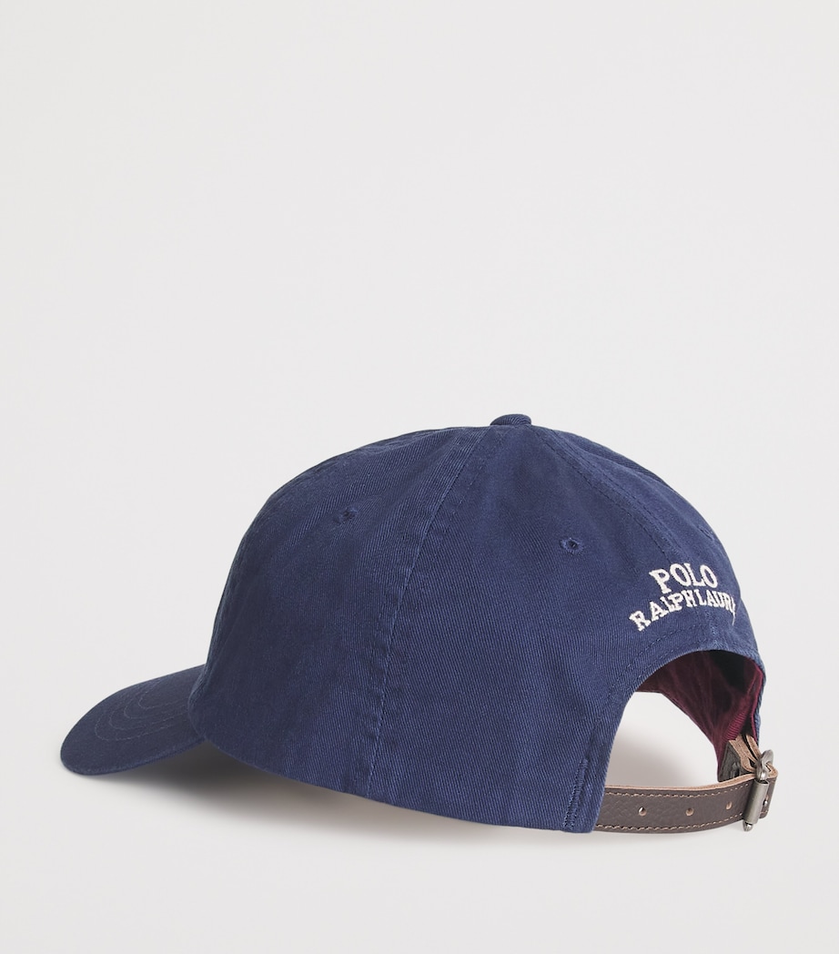 Cotton Polo Bear Baseball Cap NAVY Image 3