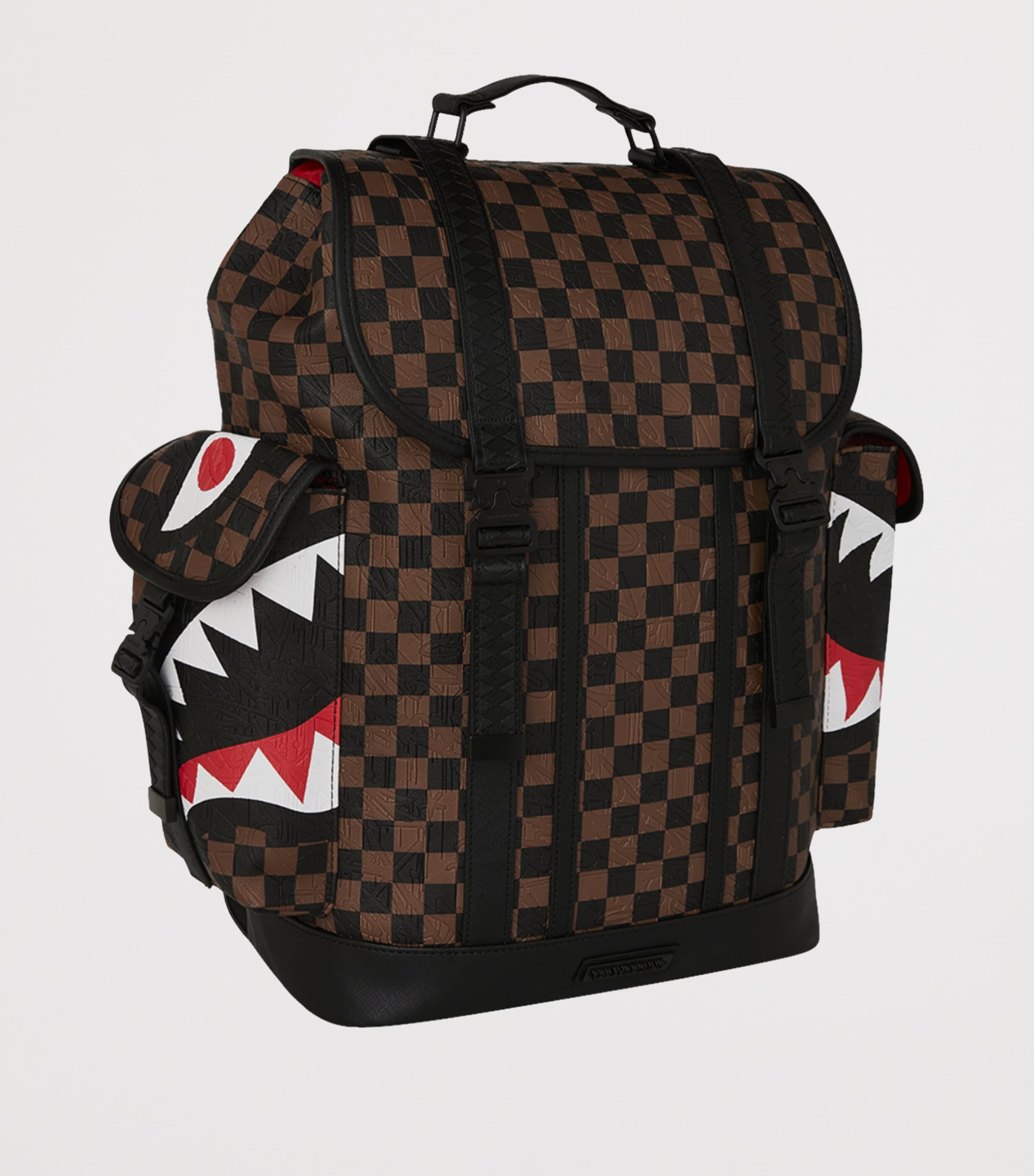 Embossed Check Monte Carlo Backpack BROWN Image 2