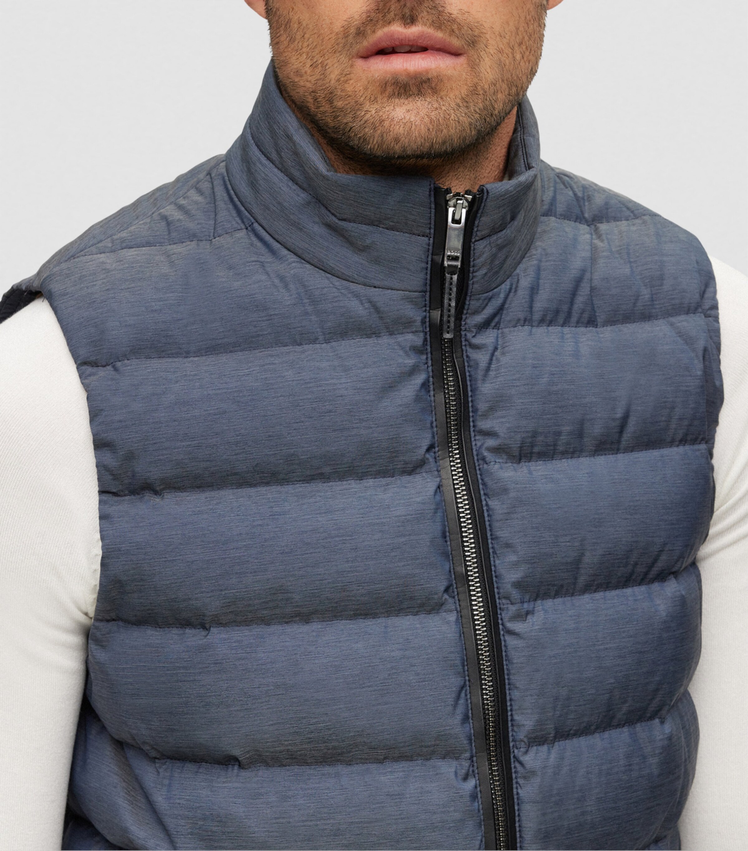 Melange Padded Gilet 404 Image 5