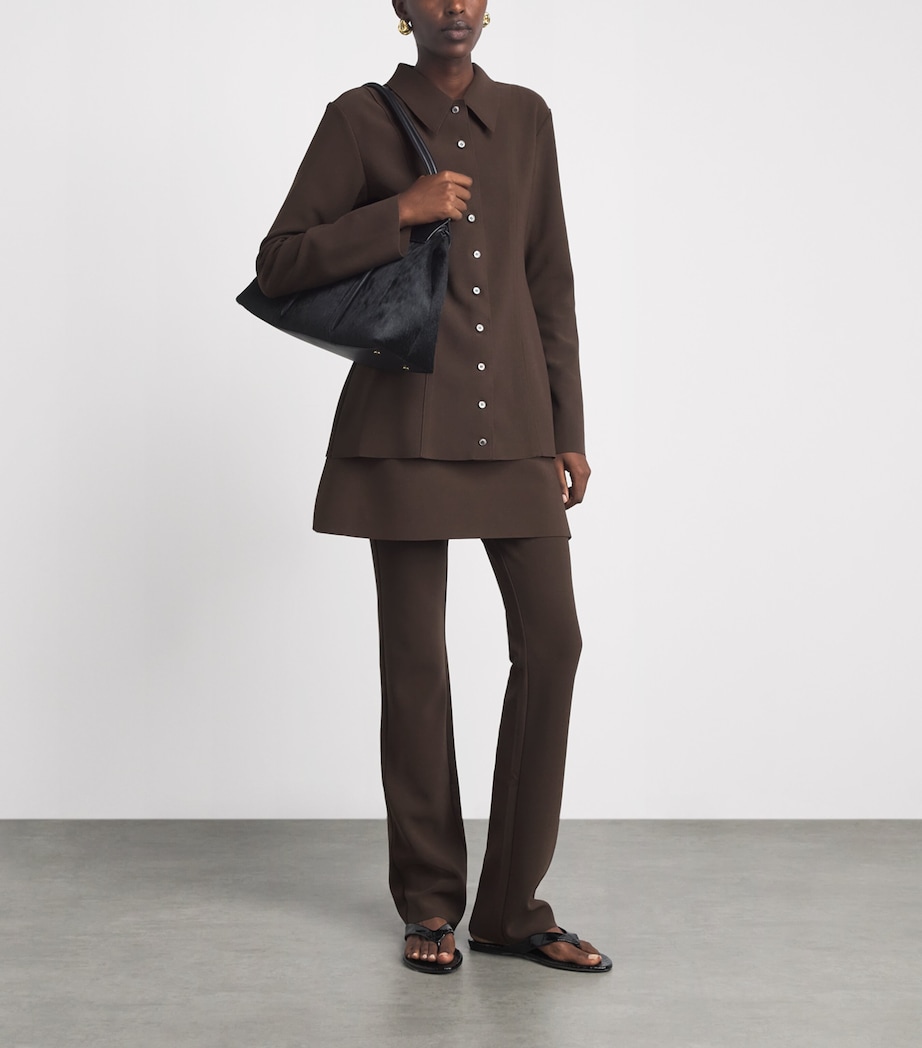 Birrot Womens Lay 2 Fitted Shirt Cocoa Brown Image 2