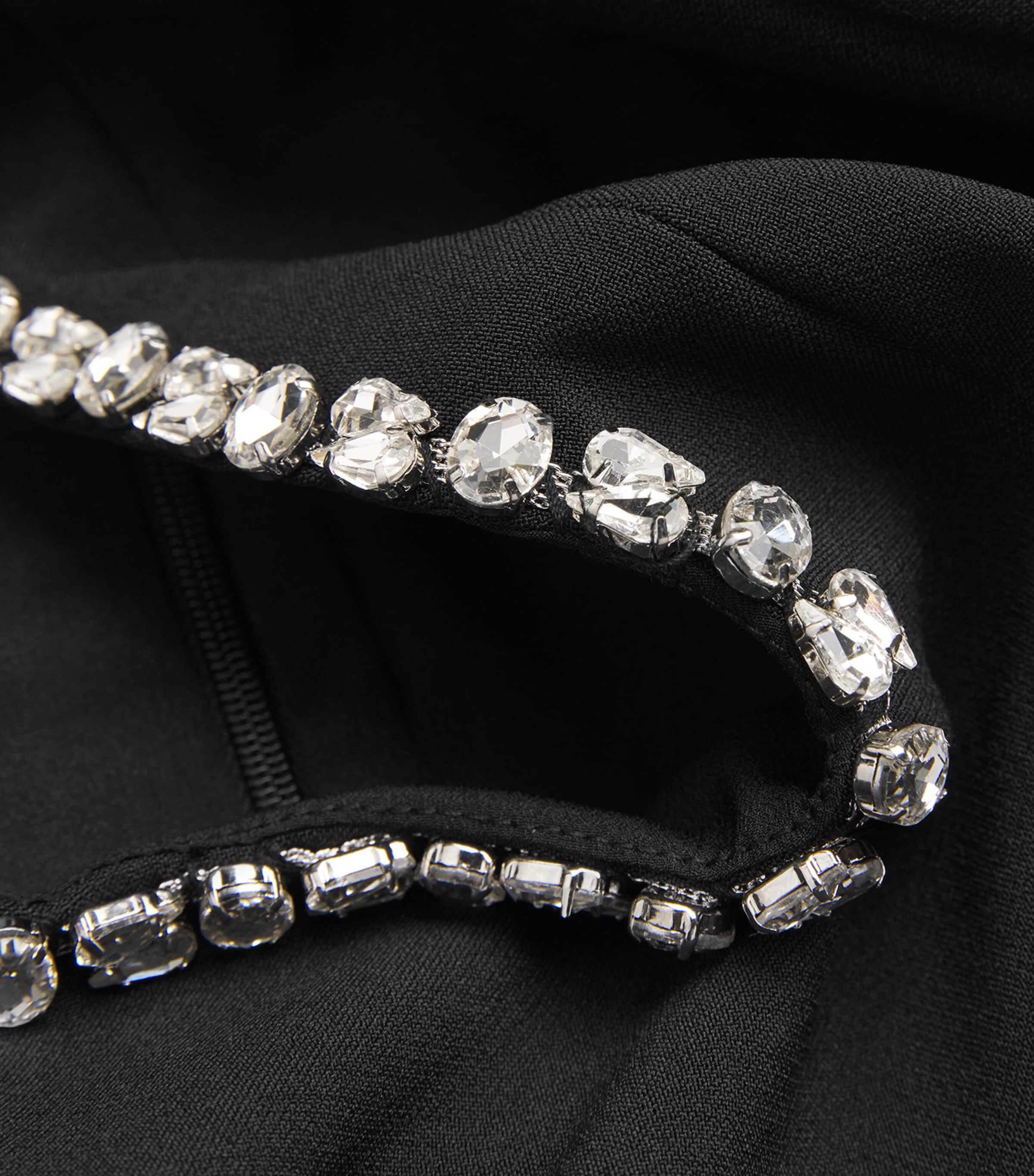 Crystal-Neck Mini Dress BLACK Image 5