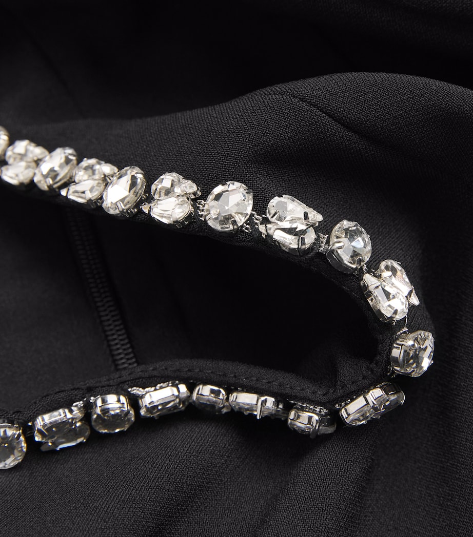 Crystal-Neck Mini Dress BLACK Image 5