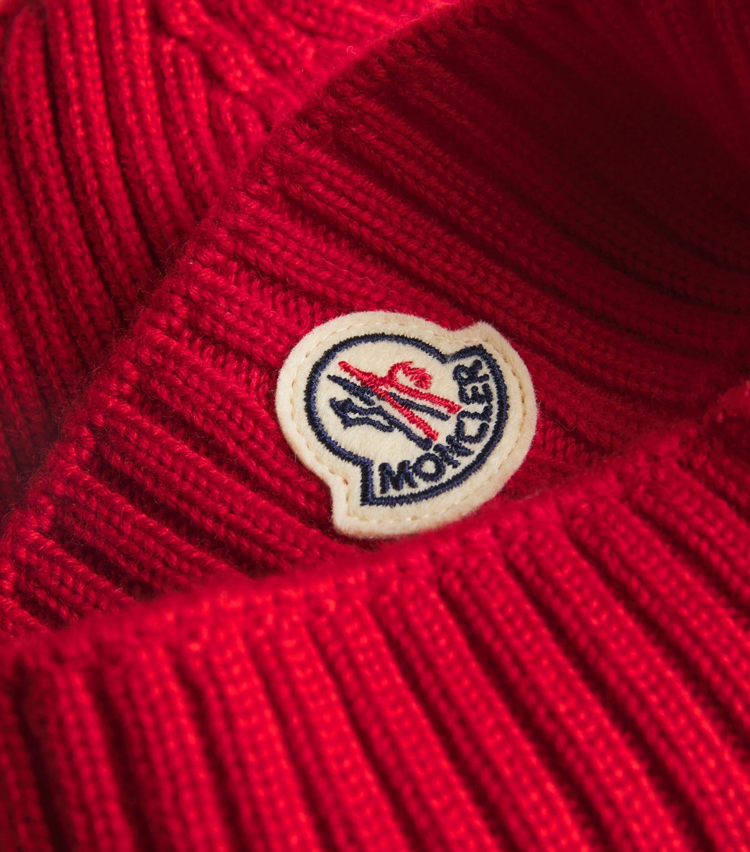 Moncler Enfant Virgin Wool Logo Beanie Image 3