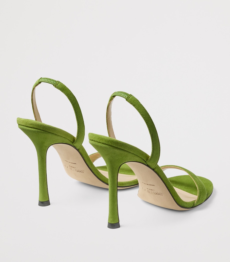 Jimmy Choo Jenn 100 Suede Heeled Sandals Clover Image 3