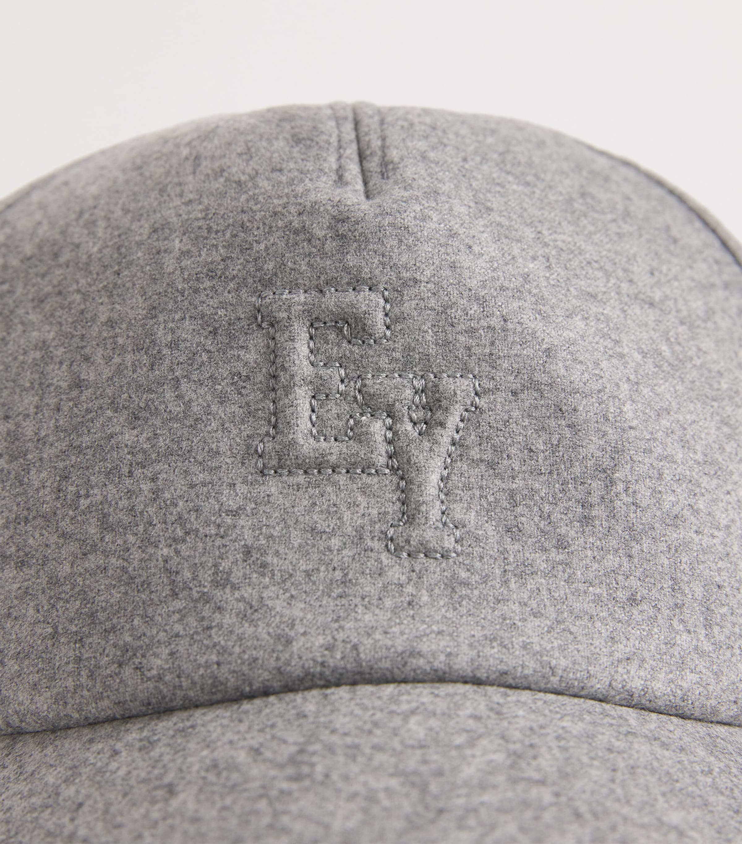 Eleventy Embroidered Logo Baseball Cap Grigio Medio E Torto Image 4