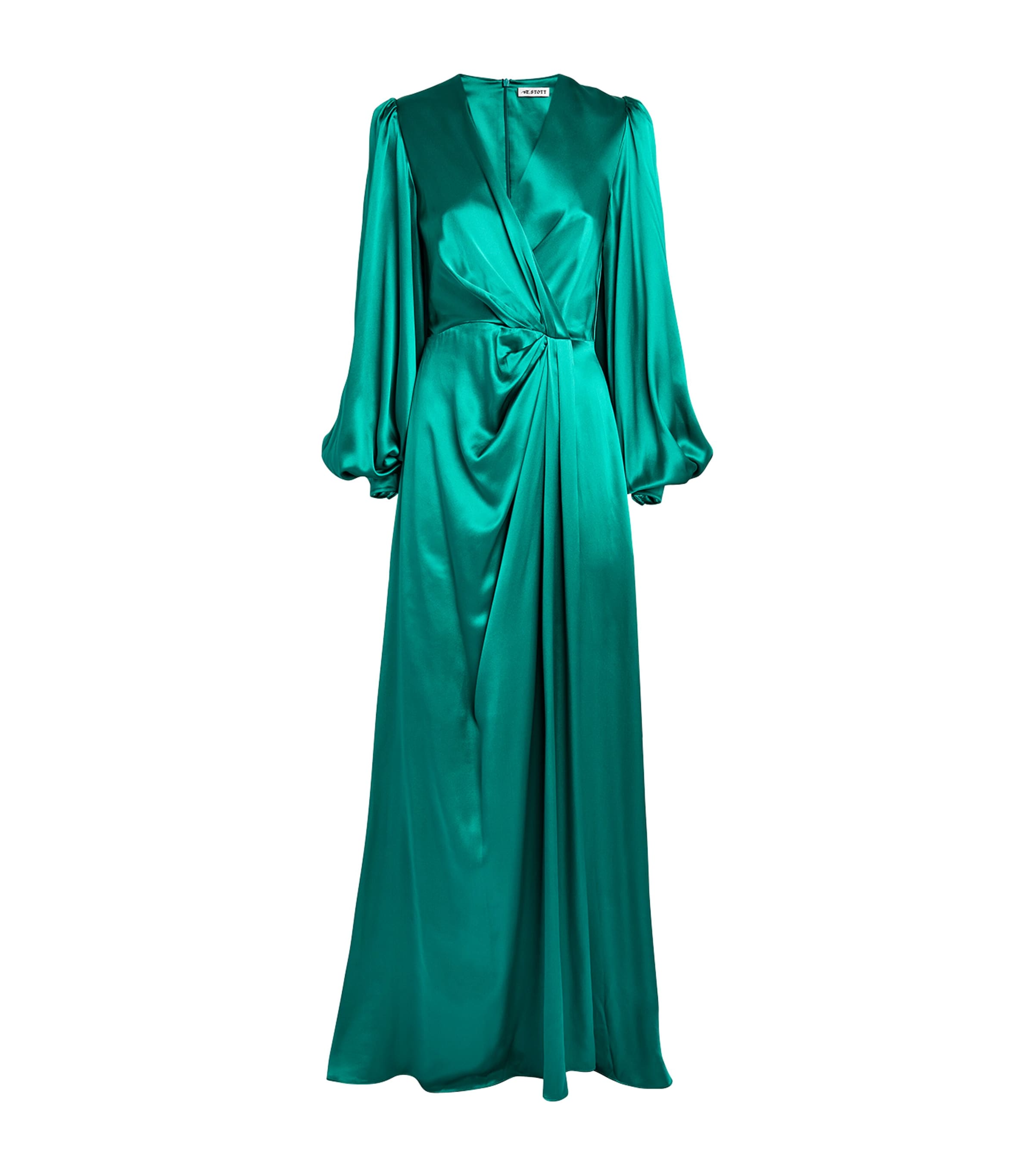 Shop E.stott Balloon-sleeve Eden Gown In Green