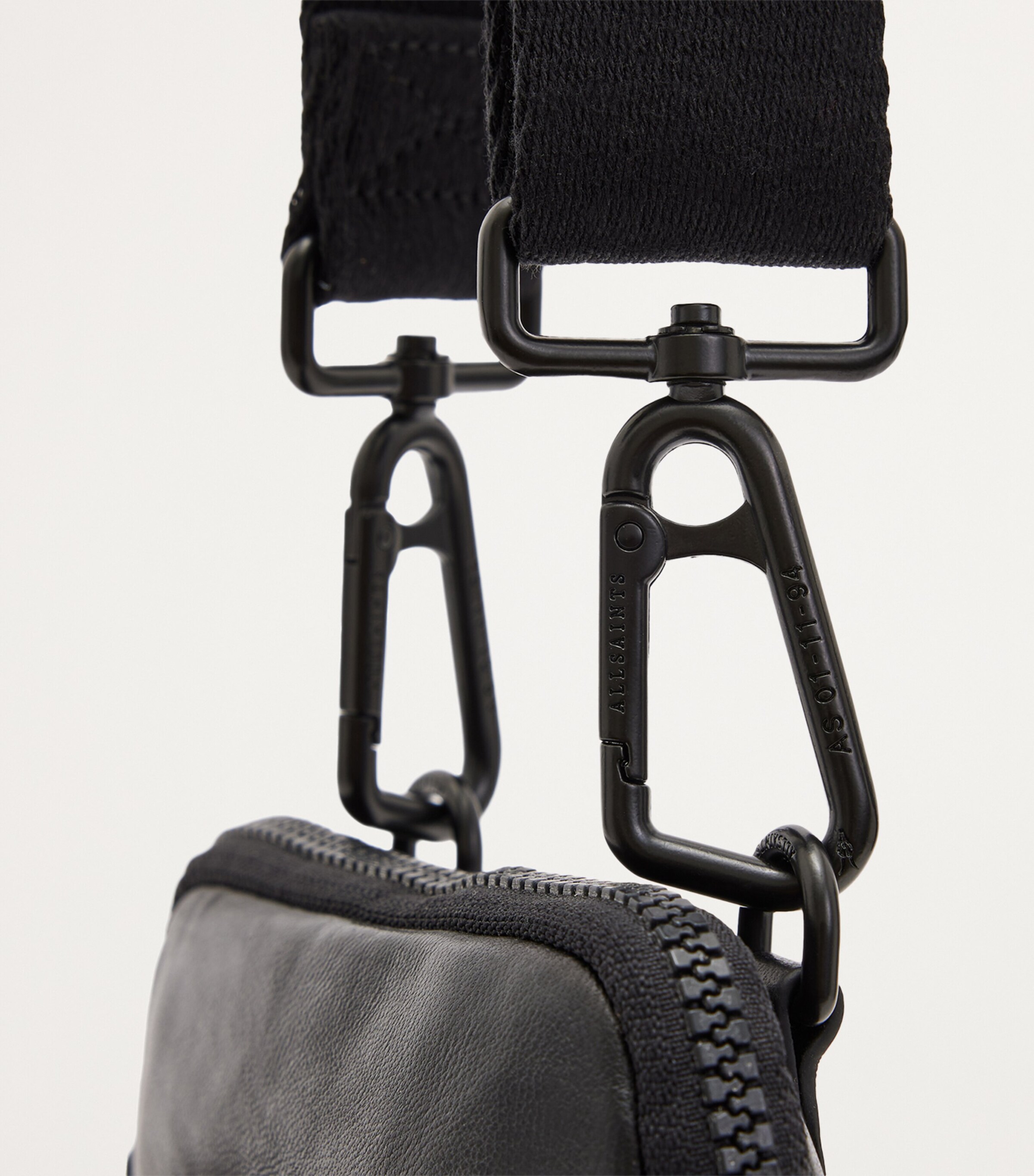 Leather Falcon Cross-Body Bag BLACK Image 5