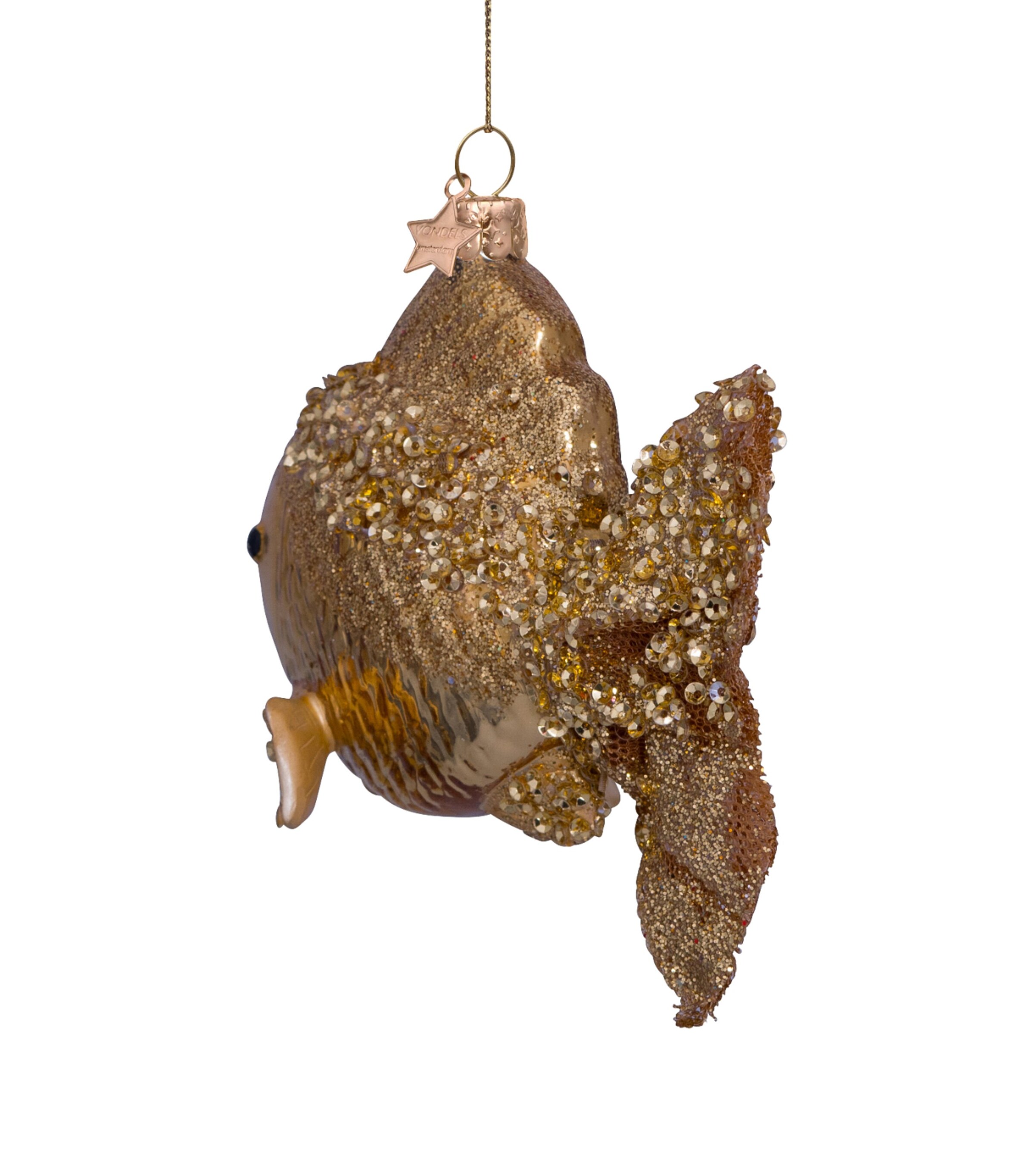 Harrods Fish Tree Decoration Gold Image 4