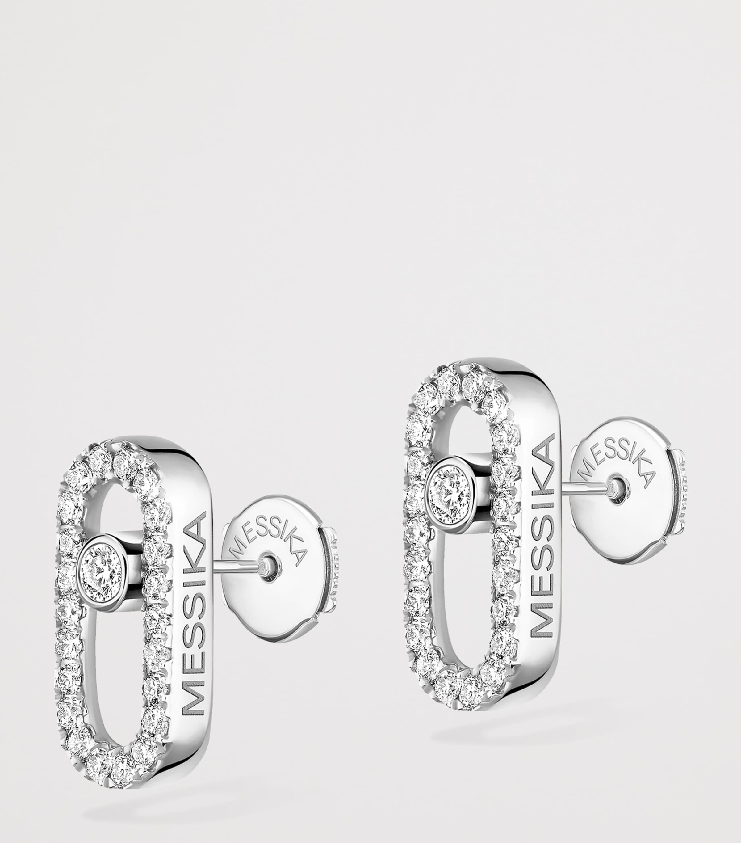 Messika Move Uno White Gold and Diamond Stud Earrings (0.16ct) White Gold Image 3