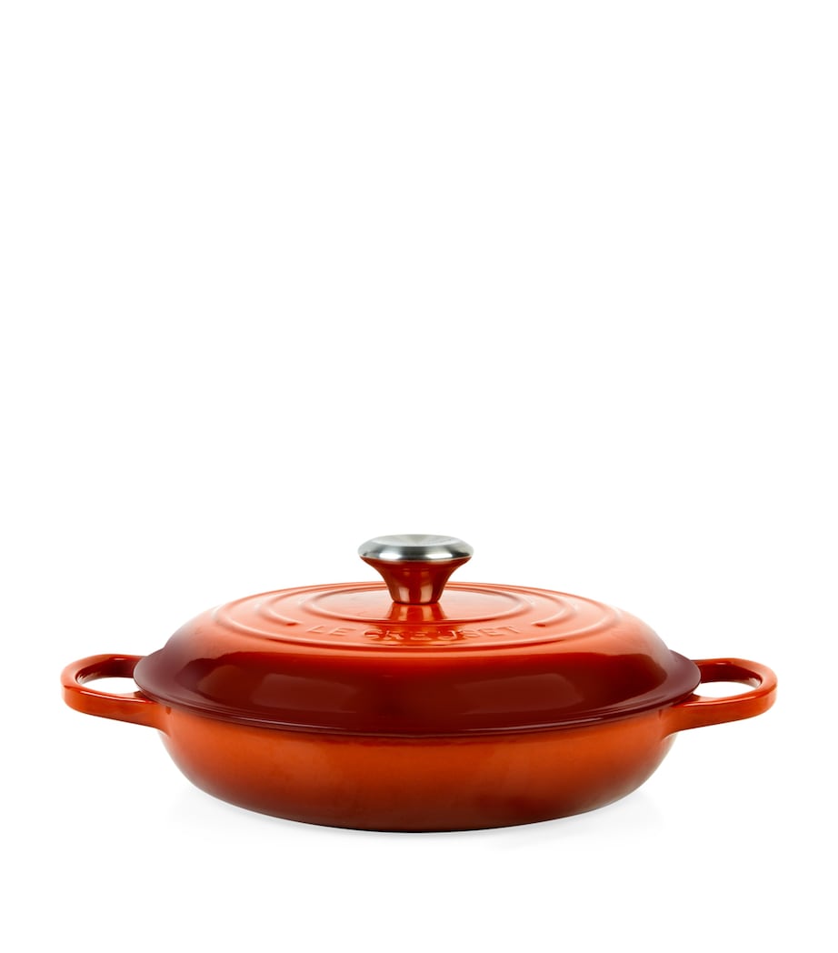 Cast Iron Shallow Casserole Dish (30cm) CERISE Image 1