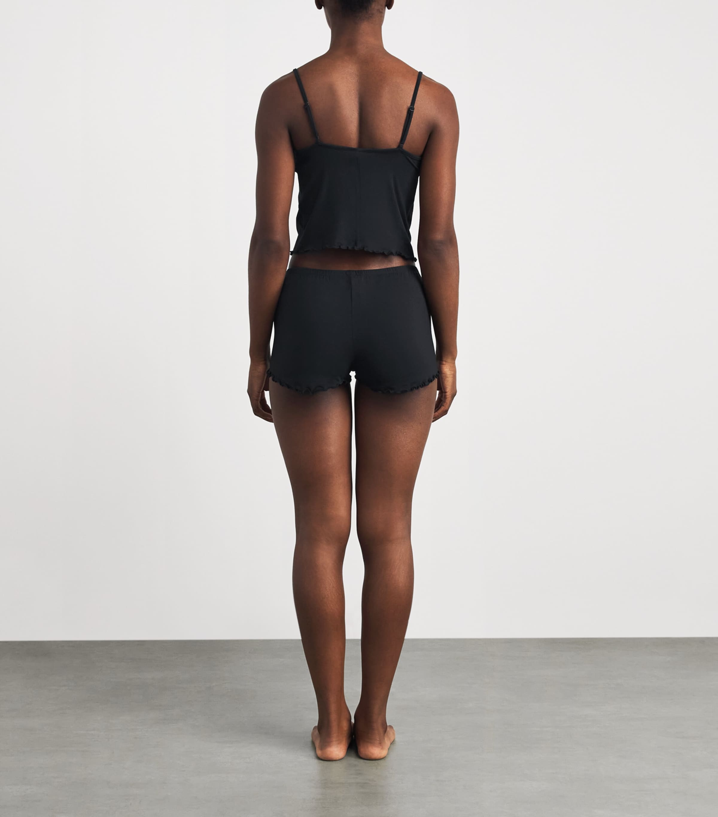 Skims Womens Sleep Cami Short Pyjama Set Onyx Image 4
