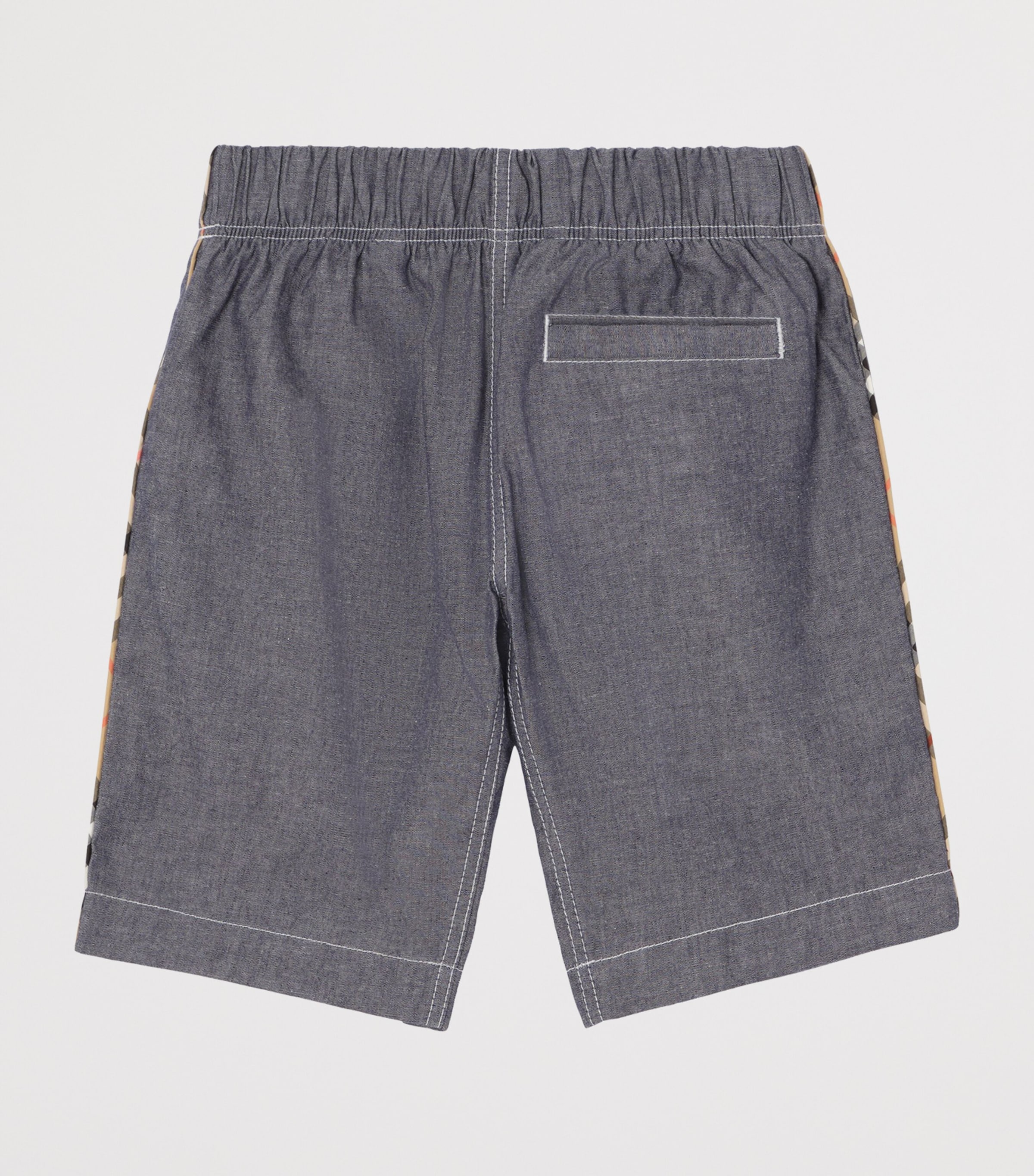 Burberry Kids Cotton Cargo Shorts (4-12 Years) Damson Blue Melange Image 2