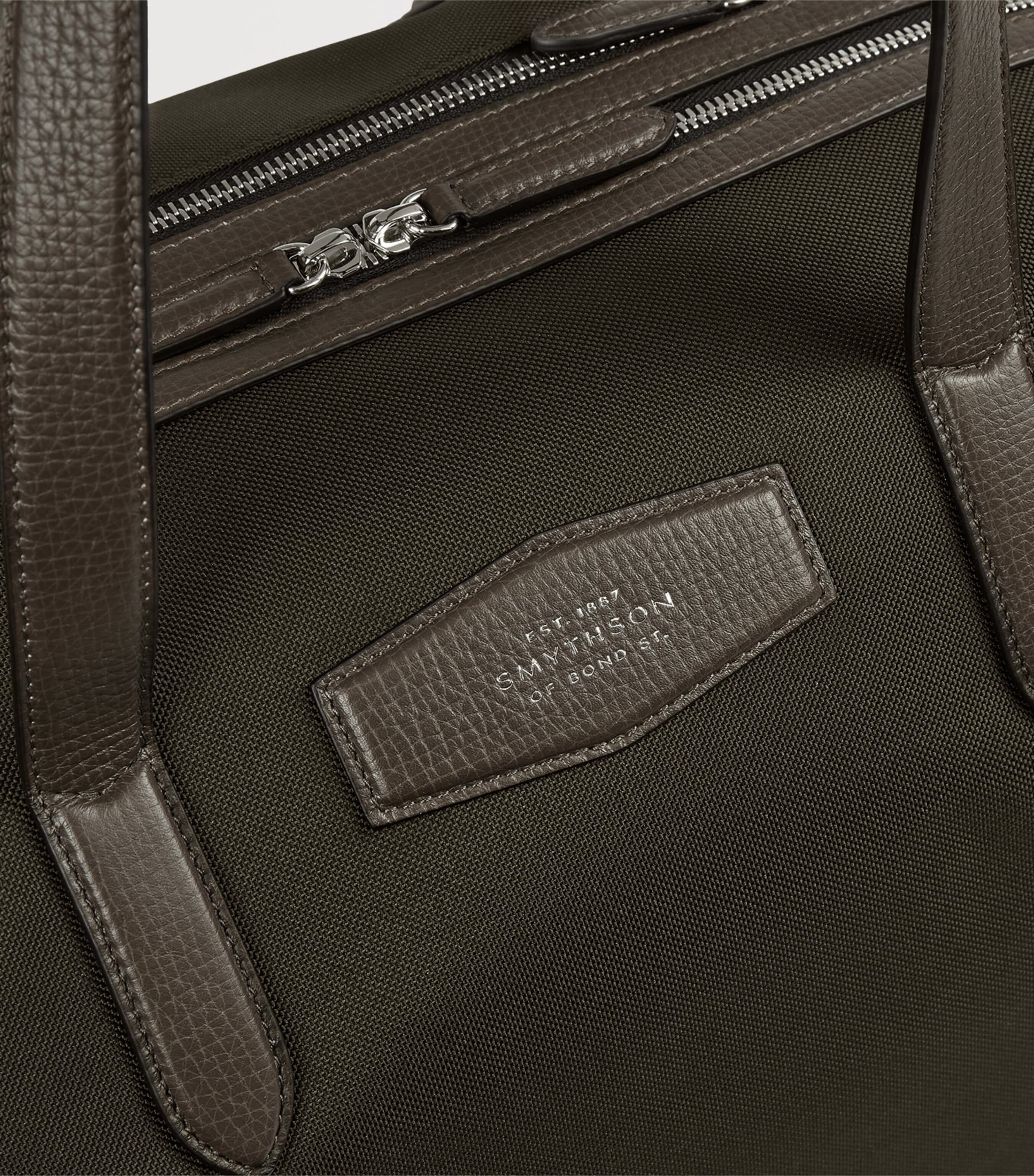 Smythson Canvas Norton Travel Bag Dark Moss Image 4