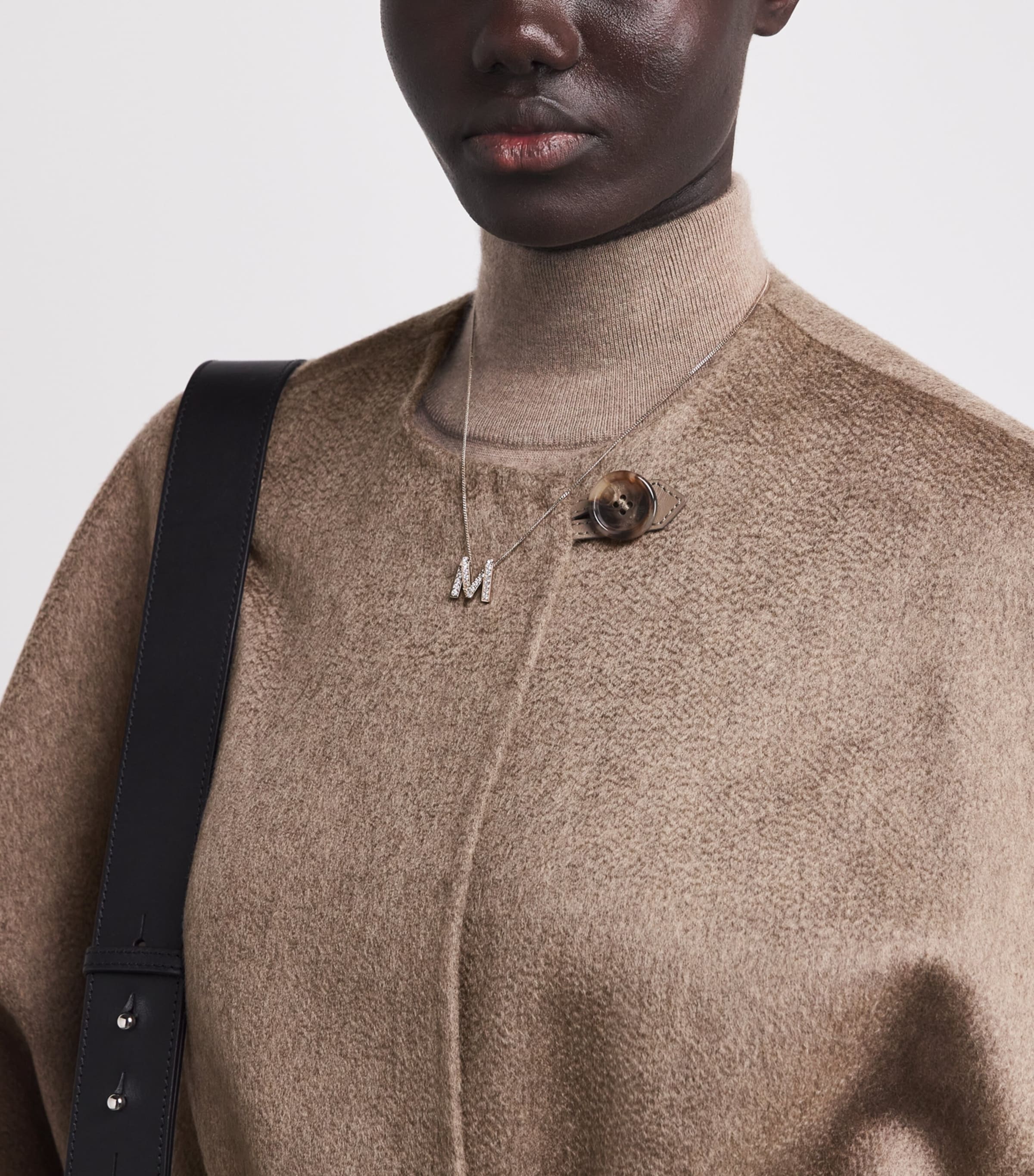 Cashmere Belted Cape BROWN Image 6