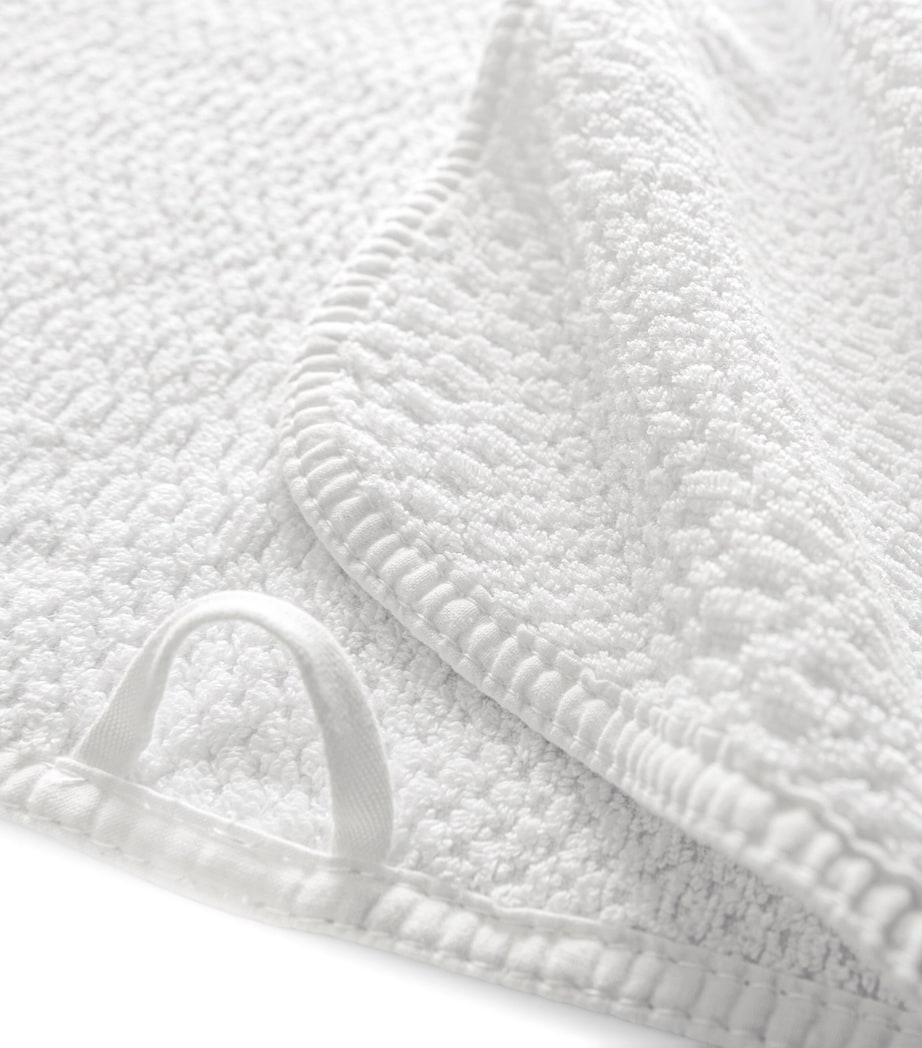 Bee Waffle Extra Large Hand Towel (50cm x 100cm) WHITE Image 2