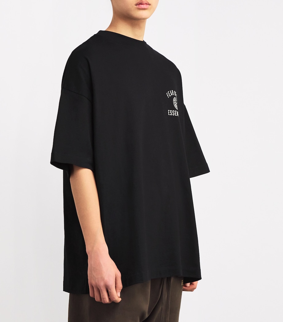 Cotton University Crest Logo T-Shirt BLACK Image 3